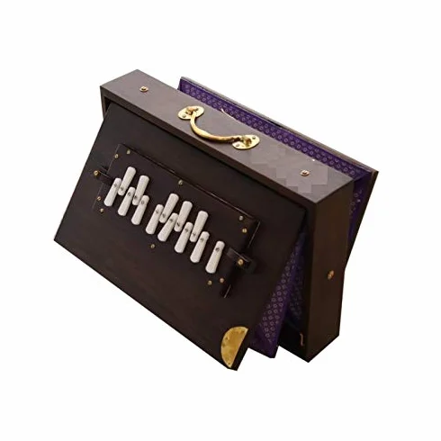 FASHERATI Shruti Box, 13 nut: C C # D D # E F # G G # A # A # B C, drewno tekowe, jakość koncertowa, brązowy, zawiera etui