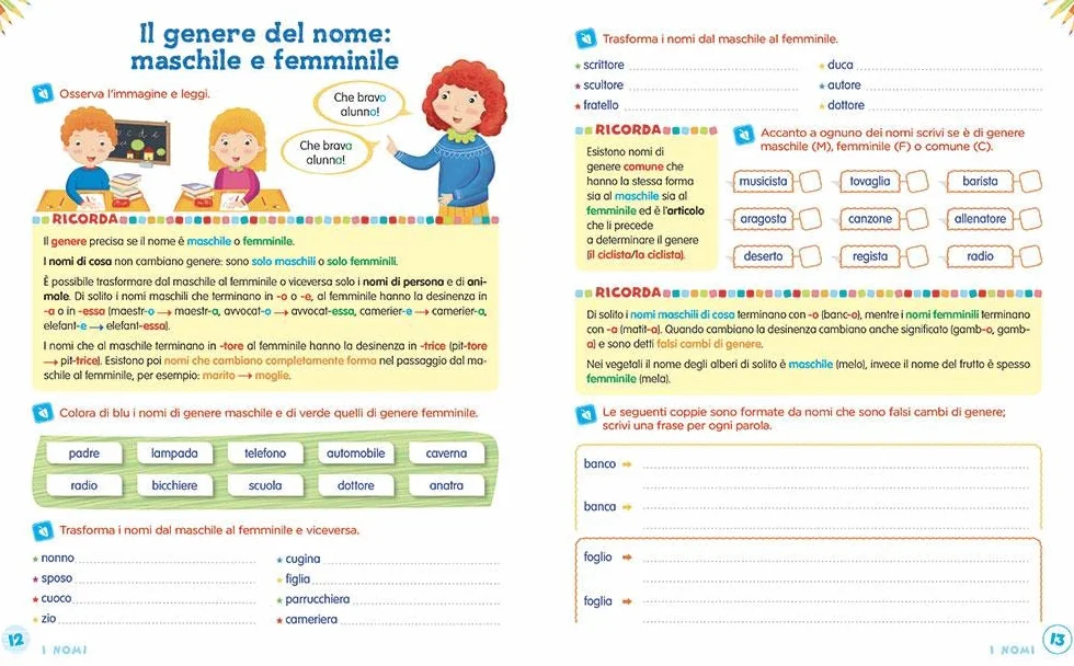 Imparo i nomi e gli articoli. Tante attività e giochi per non sbagliare più!