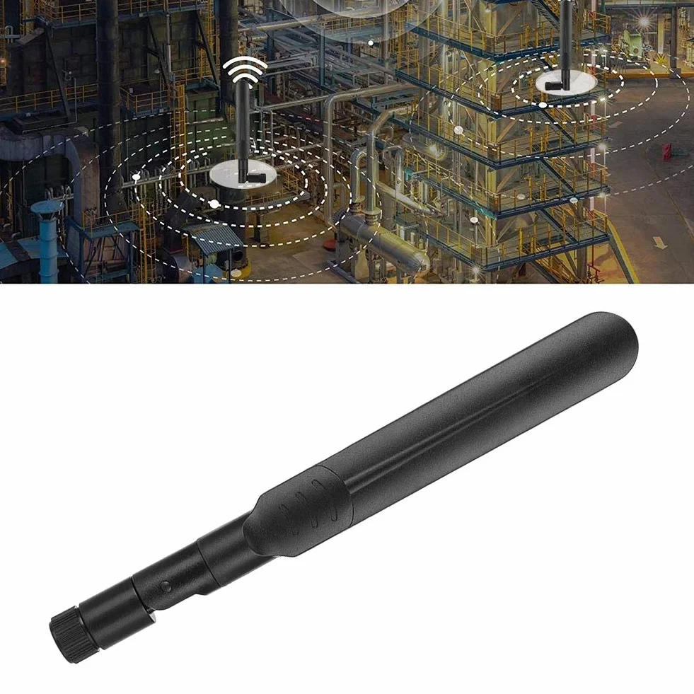 ASHATA Dwuzakresowa antena WiFi, 2,4 GHz 5 GHz 5,8 GHz, 8dBi, RP-SMA żeńska, do bezprzewodowego routera Wi-Fi LAN, kompatybilna z D-LINK, Tenda itp
