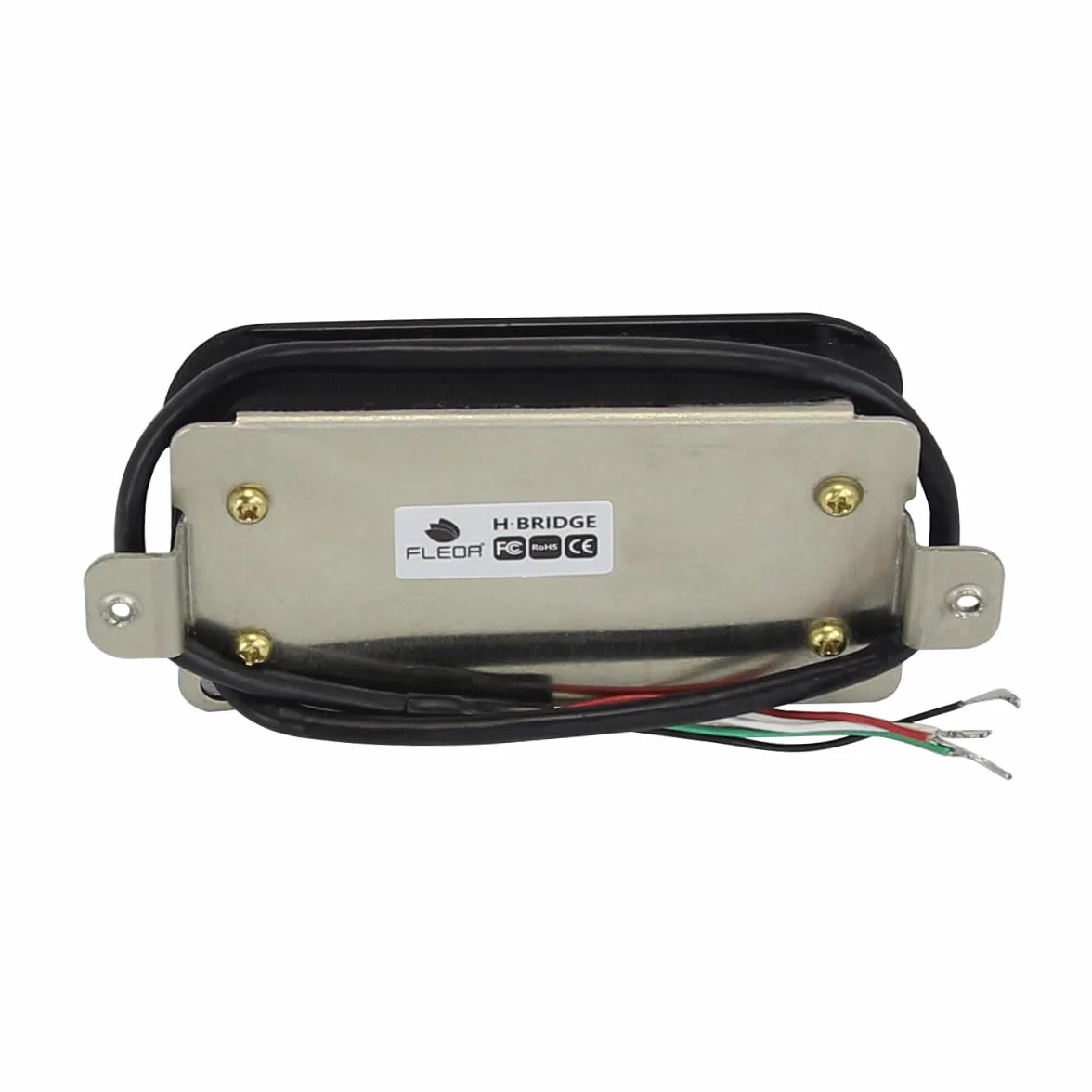 FLEOR High Output Pickup Dual Hot Rail Humbucker przetworniki 14-15K Bridge Pickup Ceramiczny przetwornik do gitary elektrycznej Humbucker, czarny