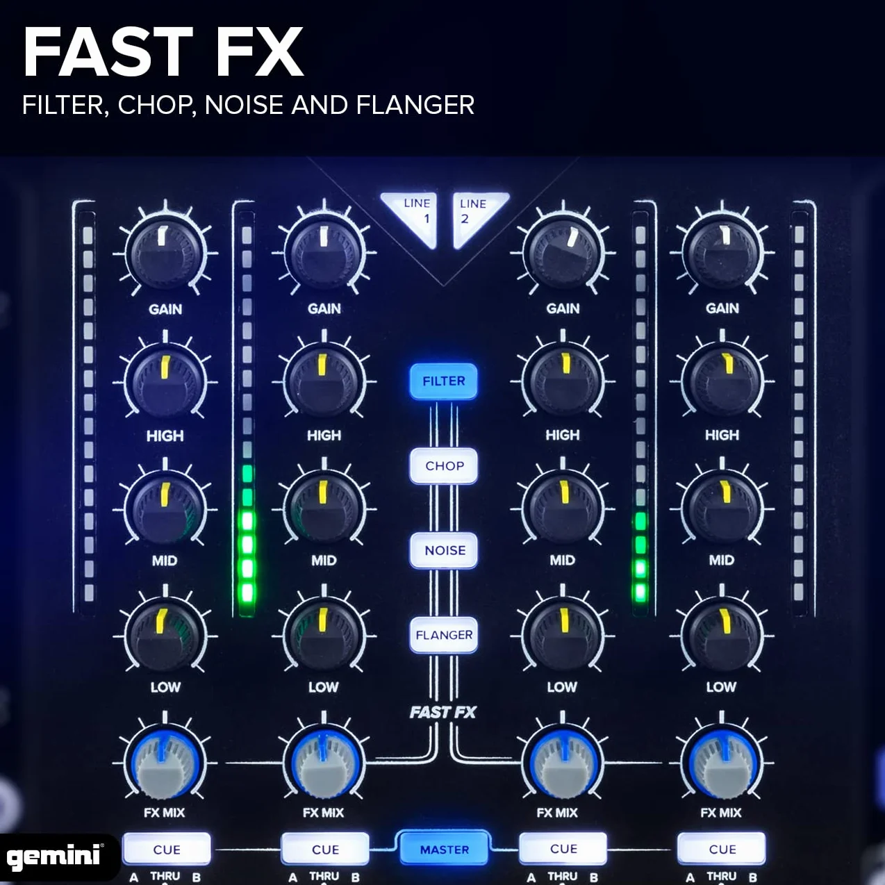 Gemini Sound SDJ-4000 Standalone/MIDI Kontroler DJ Equipment Console z 2 mostkami, 4-kanałowy mikser audio, pojemnościowe koła do biegania i 7-calowy ekran HD