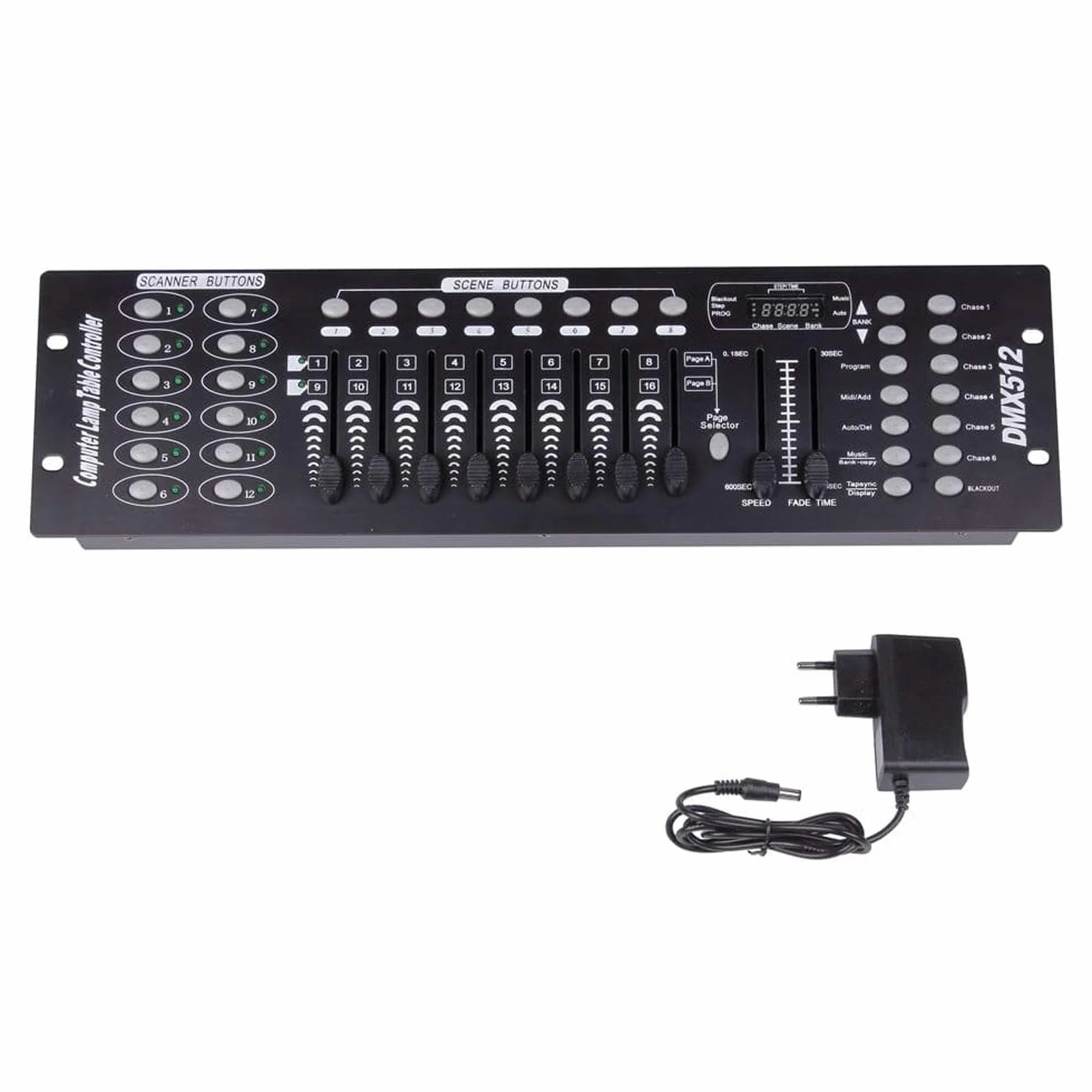 UKing DMX Controller, 192 kanały DMX512, kontroler, konsola, 240 scen, do mini kontrolera DMX, pulpitu świetlnego, na imprezę, DJ, dyskotekę, ruchoma głowicę świetlną, lampę, wyposażenie operatora