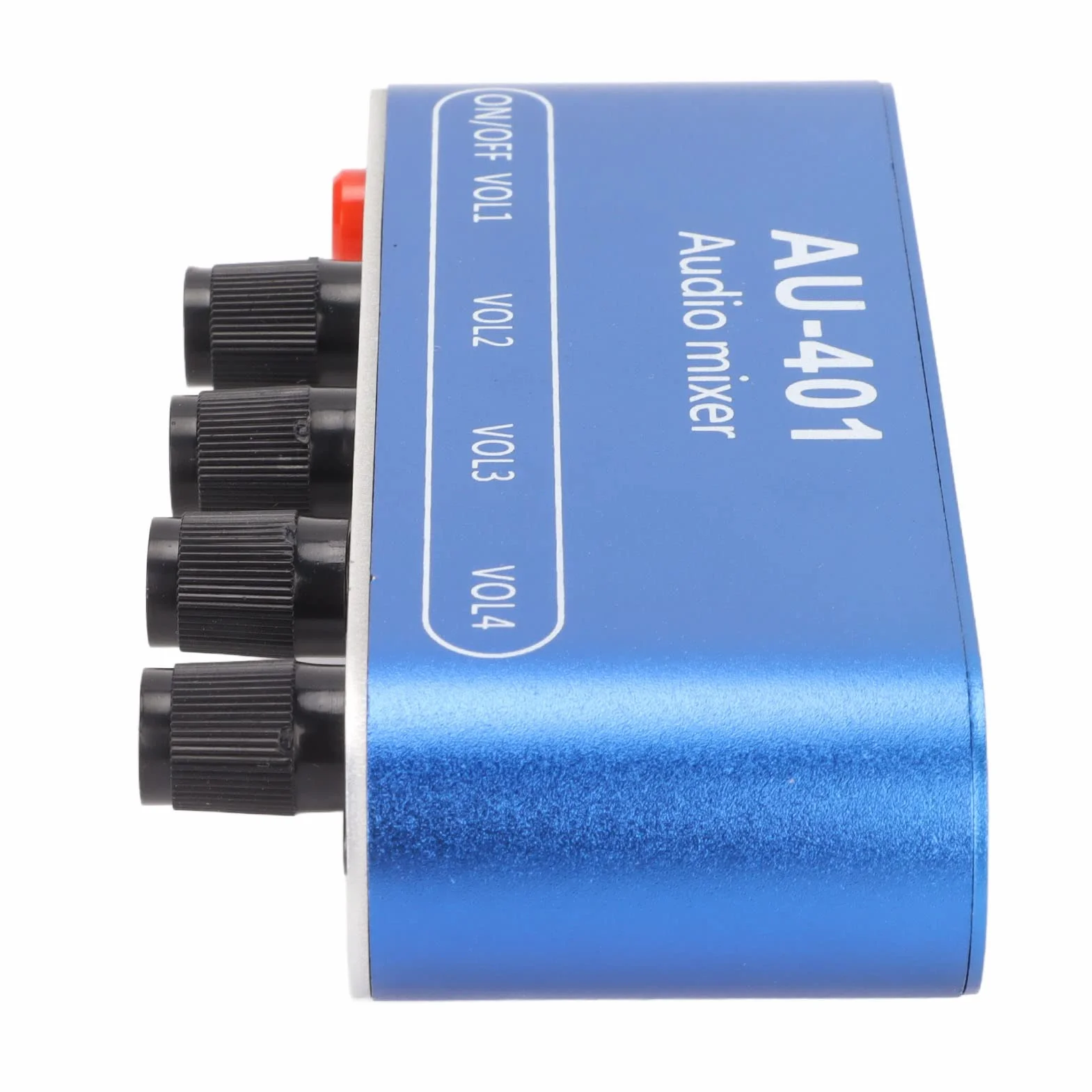 Mini Mikser Audio Stereo 4 w 1, DC 5 V-12 V 3,5 Mm DIY Zestaw Słuchawkowy z Selektorem Dźwięku, Niezależna Tablica Kontrolna, na Scenę Klubów Barów. Niebieski