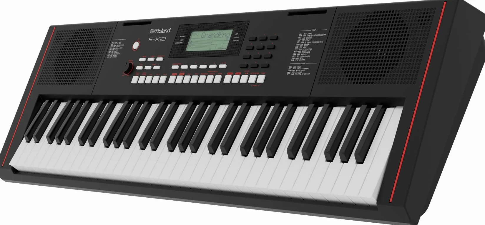 Klawiatura Roland E-X10 | 61-klawiszowe pianino idealne dla początkujących i do nauki | 600+ brzmień | System głośników stereo | 140 wbudowanych utworów | Sterowanie MIDI przez port USB