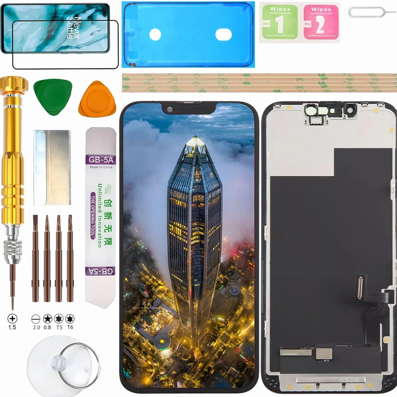 (Incell/IC Transplant) Zespół wyświetlacza LCD do iPhone 13 A2633, A2482, A2631, A2634, A2635 zestaw do wymiany ekranu