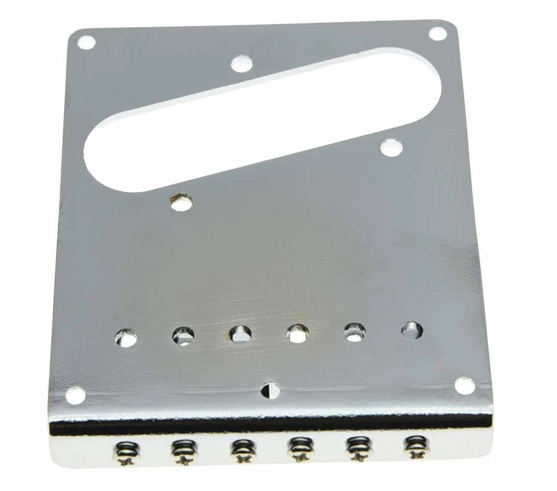 KAISH Chromowany mostek gitarowy Tele Single Coil Bridge do gitary Telecaster/Tele