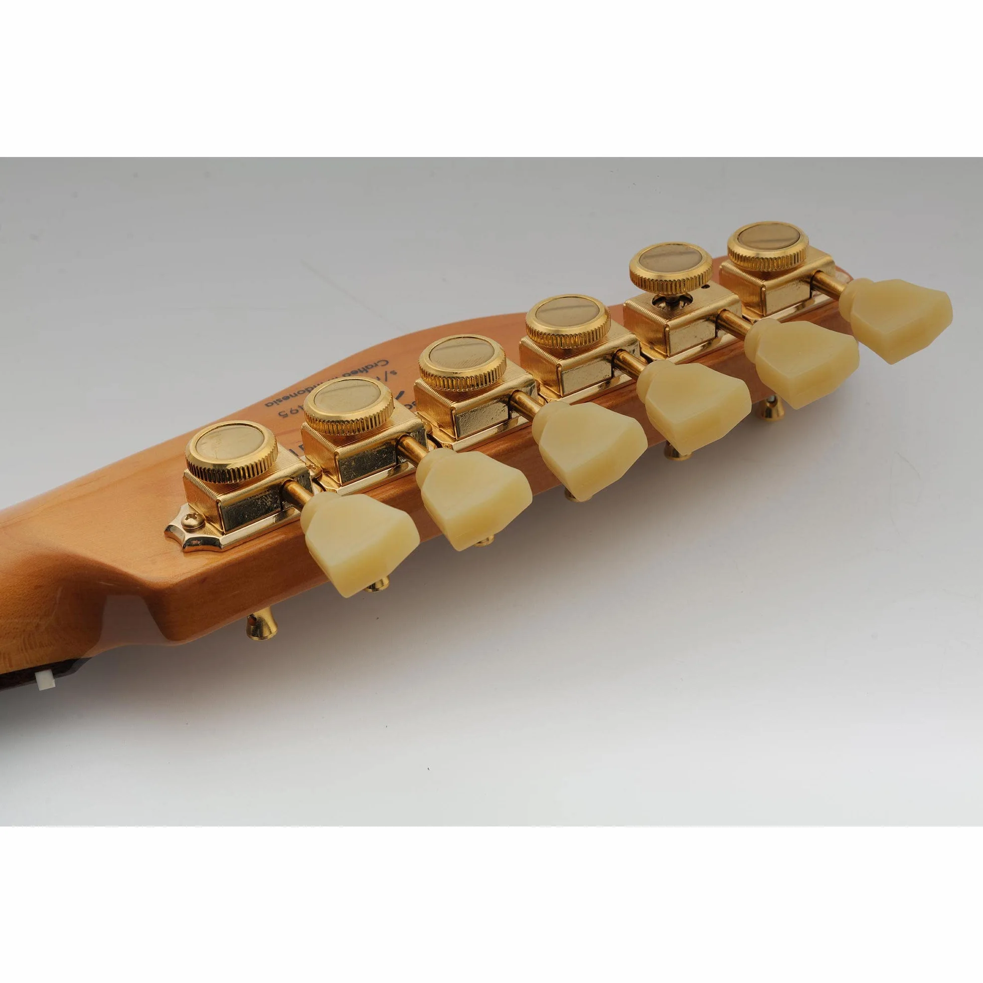 Musiclily Pro 6 w linii Vintage Tunery Blokujące Gitaryowe Klucze Blokowane Kołki do Strojenia do Gitary Elektrycznej Strat Tele, Złoty Keystone Główki