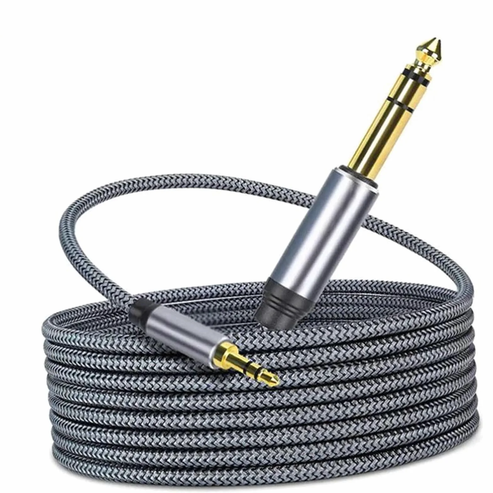 Kabel instrumentowy Przewód Adaptera Jack 6,5 Mm Do 3,5 Mm Do Głośnika Wzmacniacza Gitarowego Przewodu TRS Przewodu Jack 3,5 Mm Do 6,5 Mm(12m)