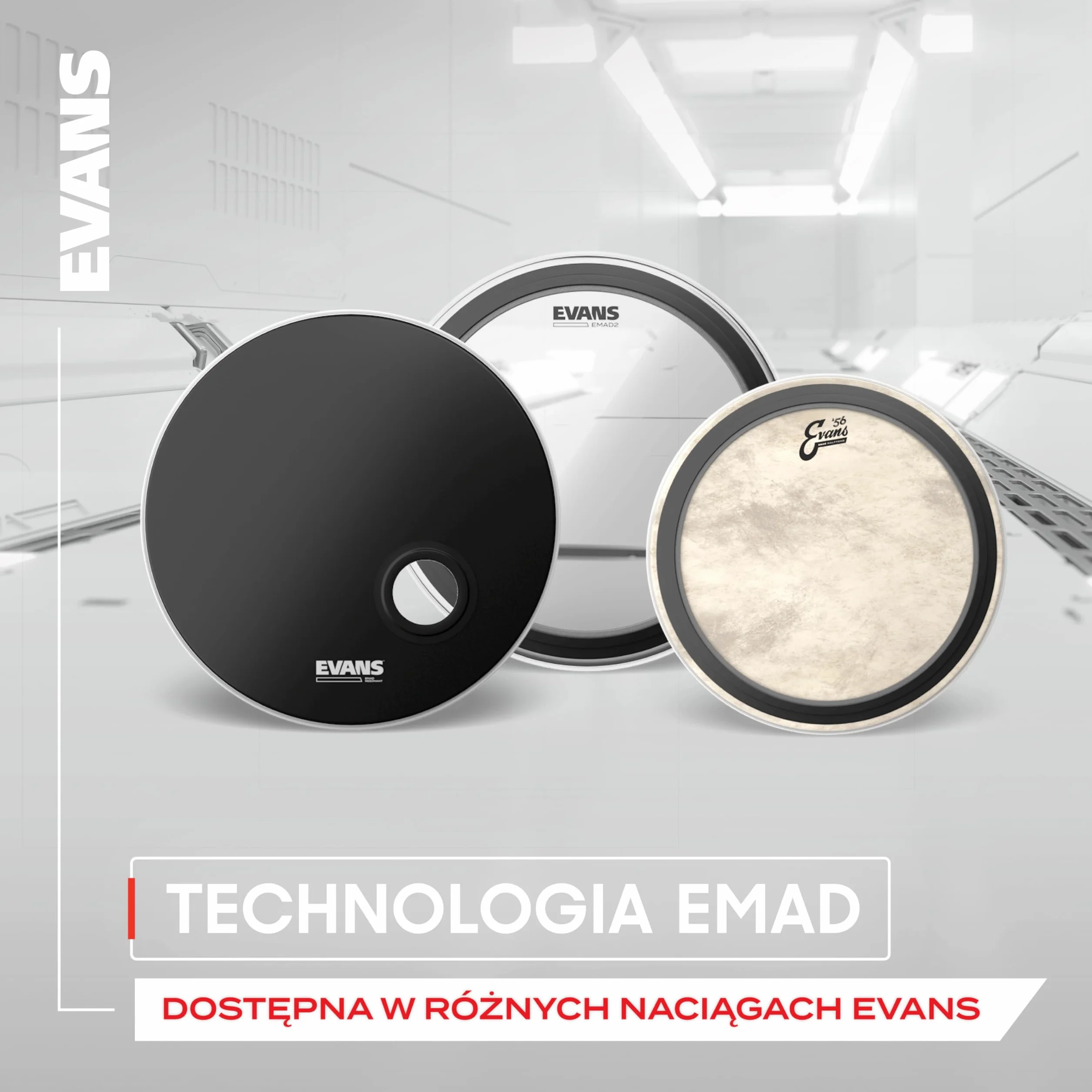 Evans BD20REMAD 20" Bass Drum Reso Head - Black - Głowica bębna basowego