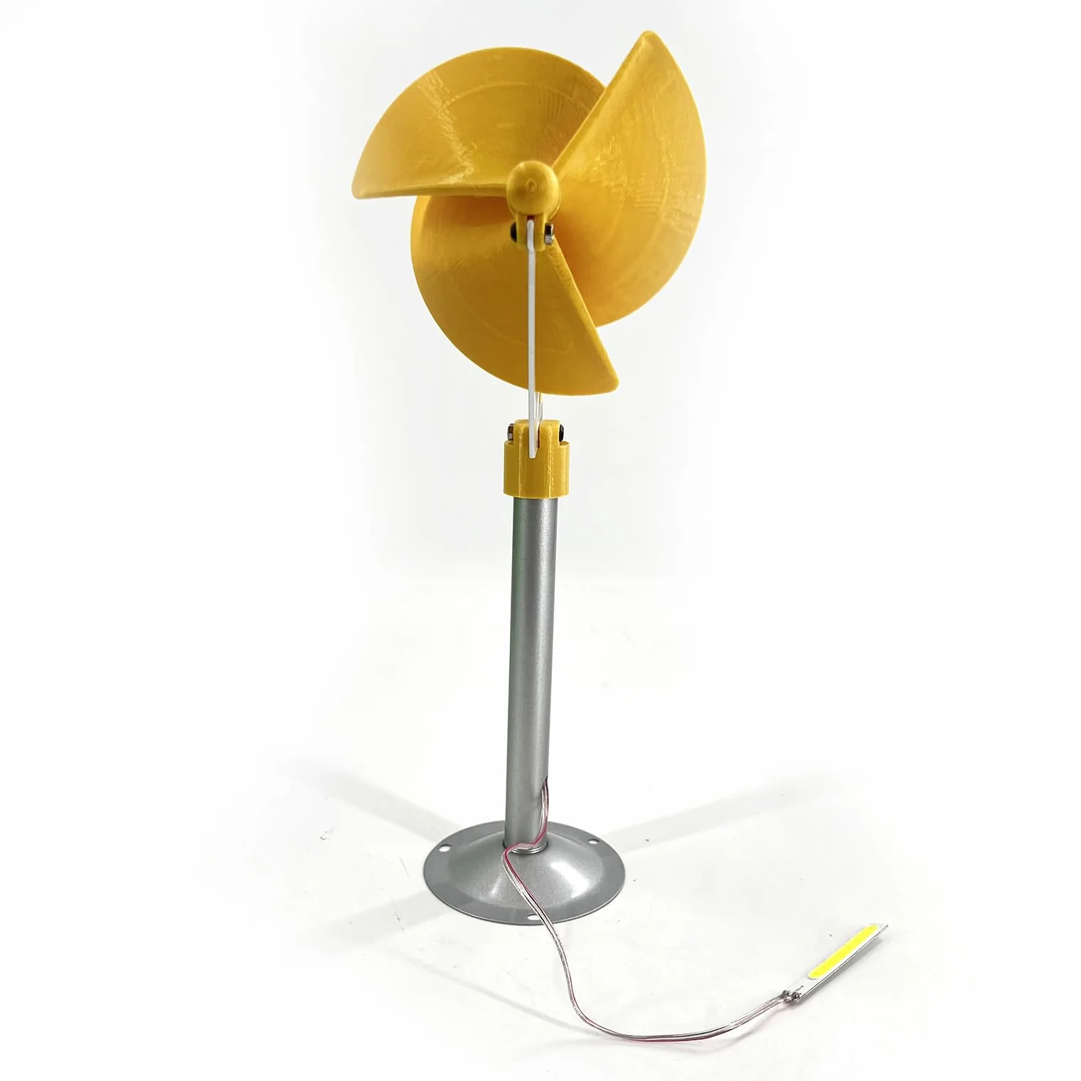 10W Micro Spiral Wind Generator Model 12V Stały generator magnesów DIY żółta turbina wiatrowa Model Breeze Start Generator Światło z diodą LED do badań, nauczania, dekoracji,Yellow