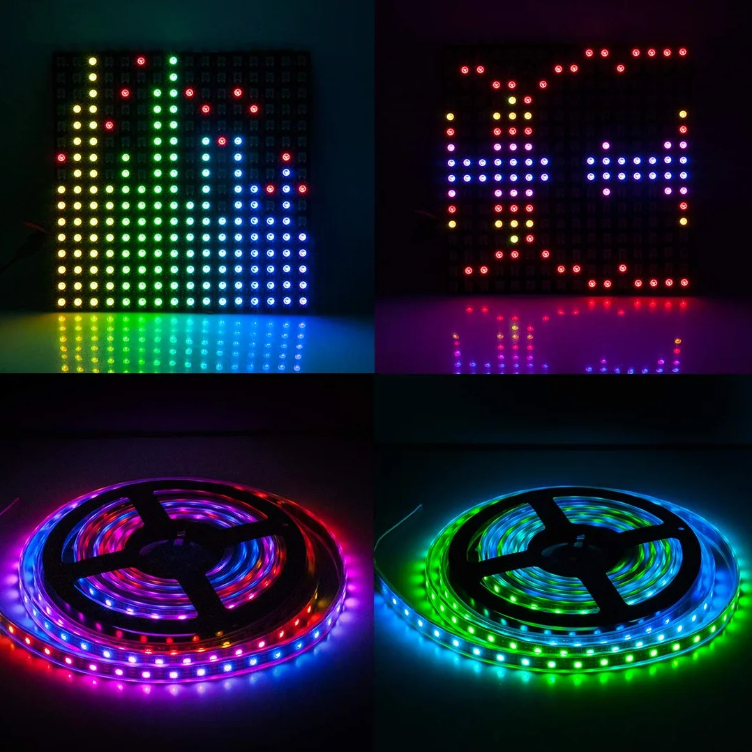 BTF-LIGHTING WS2812B WS2811 SP107E Muzyka Bluetooth Pełnokolorowy kontroler iOS/Andriod App Control Support WS2813 SK9822 SK6812RGB SK6812RGBW Nadaje się do taśmy LED lub panelu matrycowego LED