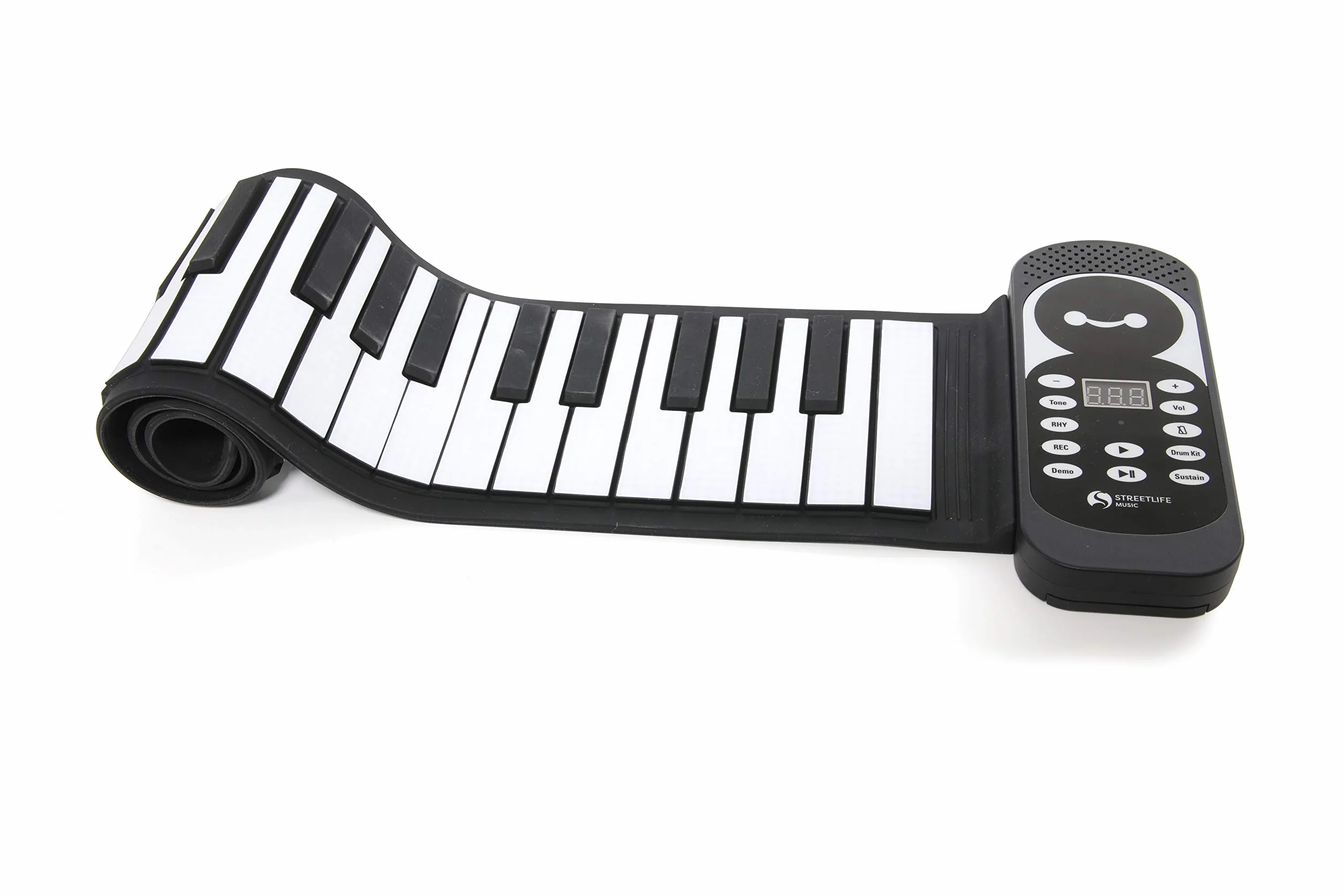 Streetlife Elektroniczny Roll Piano 49 przycisków, czarny