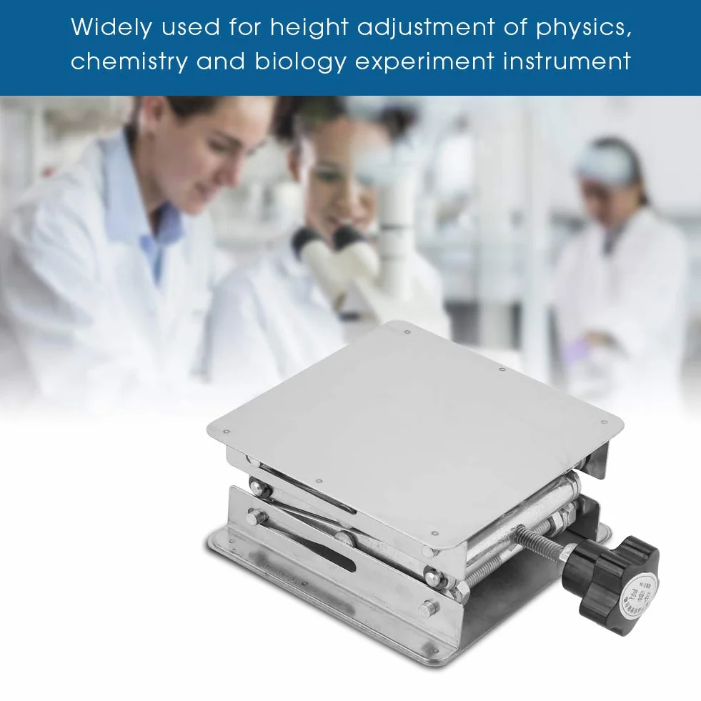 Platforma podnosząca ze stali nierdzewnej laboratoryjny stojak na stół podnoszący nożyce 100 x 100 mm / 3,9 x 3,9 cala