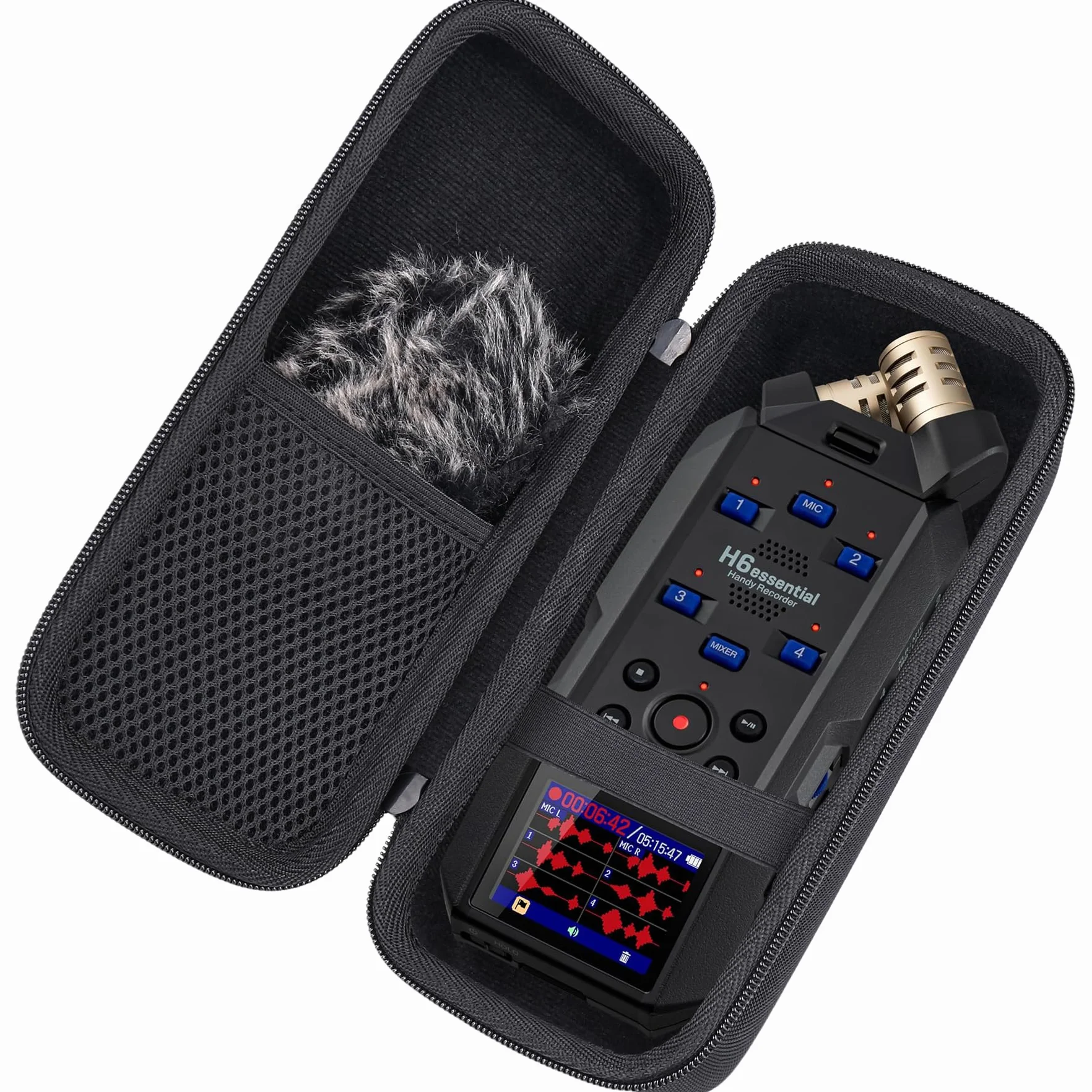 Twarde etui podróżne Zoom H6essential H4essential H1essential Aenllosi, Czarny