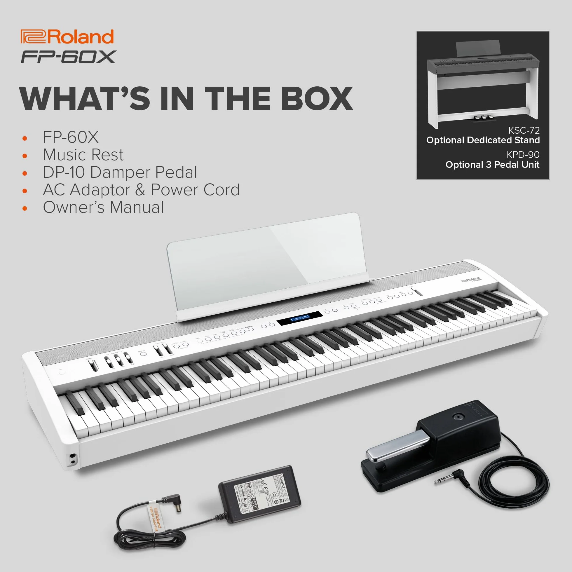 Roland FP-60X, Biały