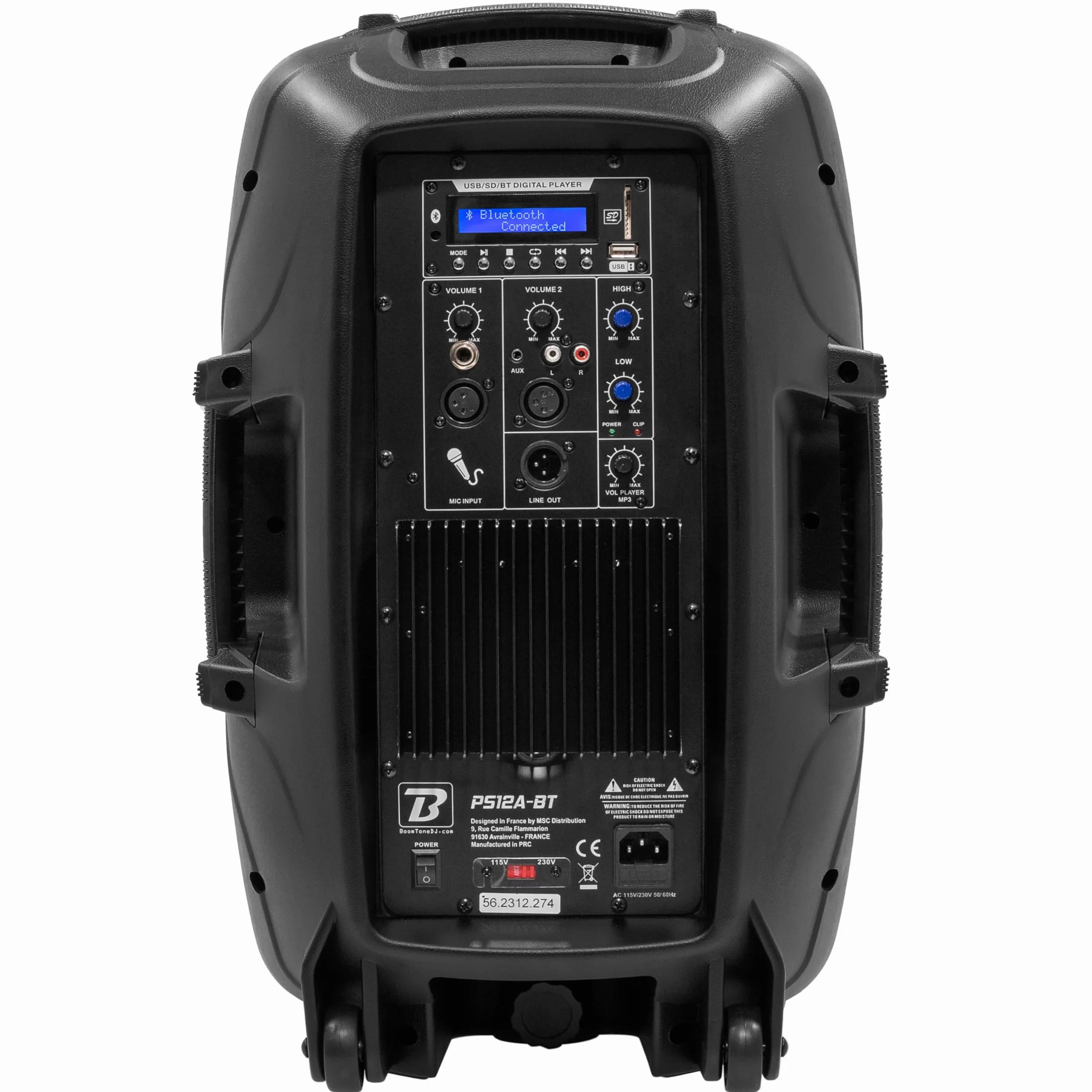 12" czarny 2-drożny aktywny głośnik - Moc 400 W - bezprzewodowe połączenie Bluetooth - wejście mikrofonowe/liniowe - solidny ABS - TWS - mocny i wszechstronny - idealny dla DJ-ów, animacji, sceny.