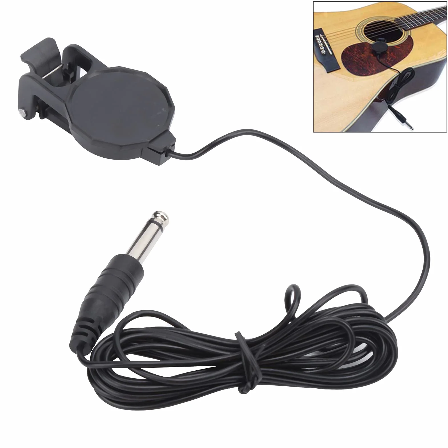 ClipOn Pickup Mikrofon Gitarowy Piezo Akustyczny Skrzypce Ukulele Akcesoria Występy na Scenie Lekki Przenośny
