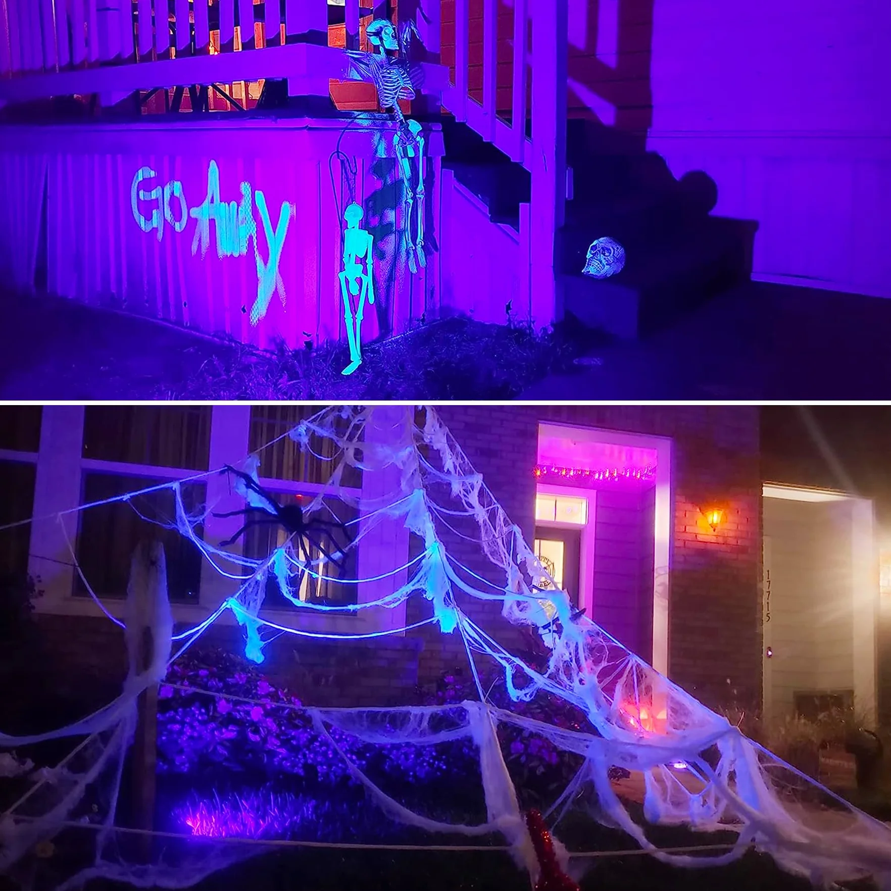 Outdoor UV LED Flood Light, 2 szt. 6W Czarne światło, IP66 wodoodporny, 385-400nm, Reflektor UV LED na Halloween DJ Disco Fluorescencyjne plakaty Neon Bar Party