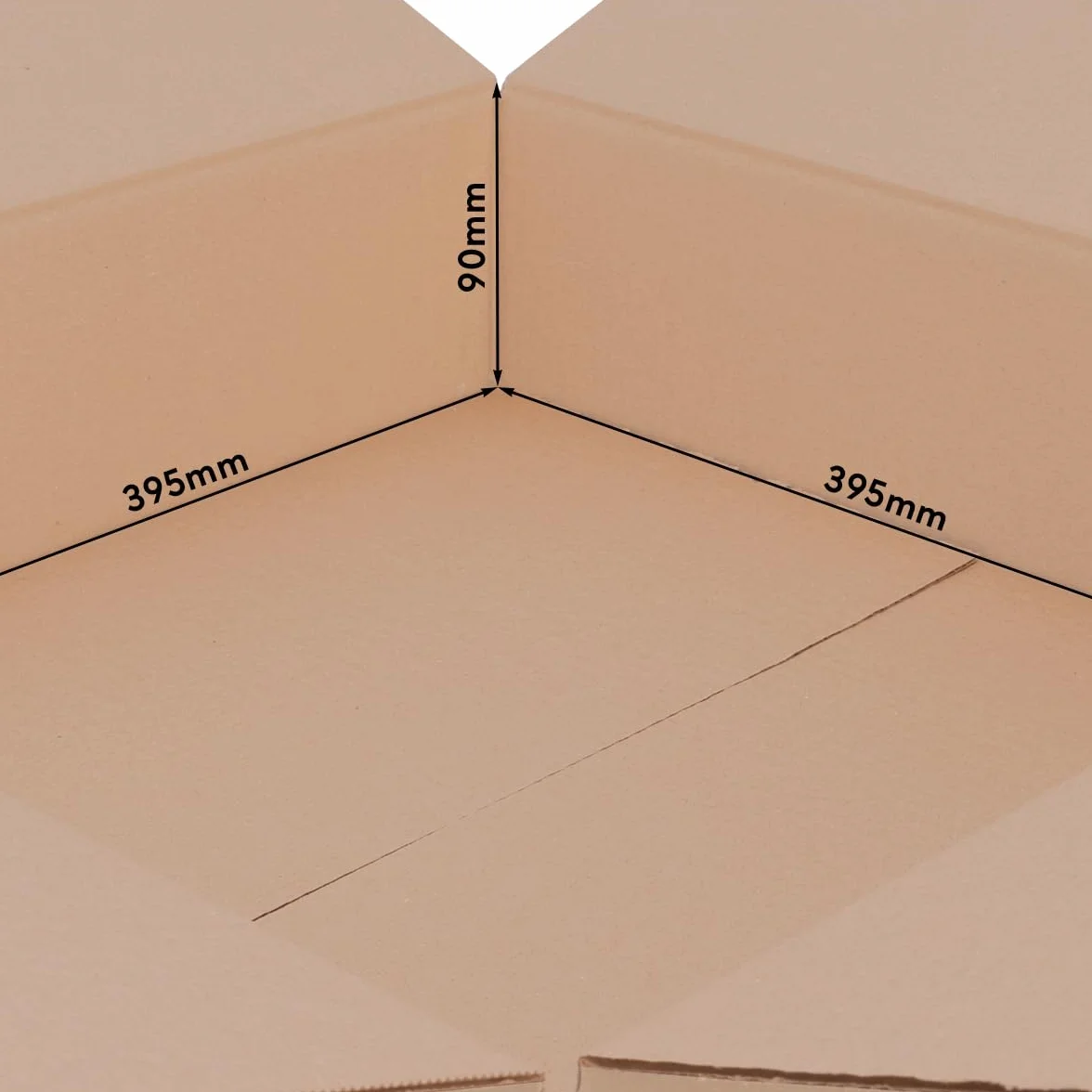 verpacking Kartony klapowe 400 x 400 x 100 mm KK 91 Brązowe [Rozmiar i ilość do wyboru] jednowarstwowe średnie kartony 25 szt.
