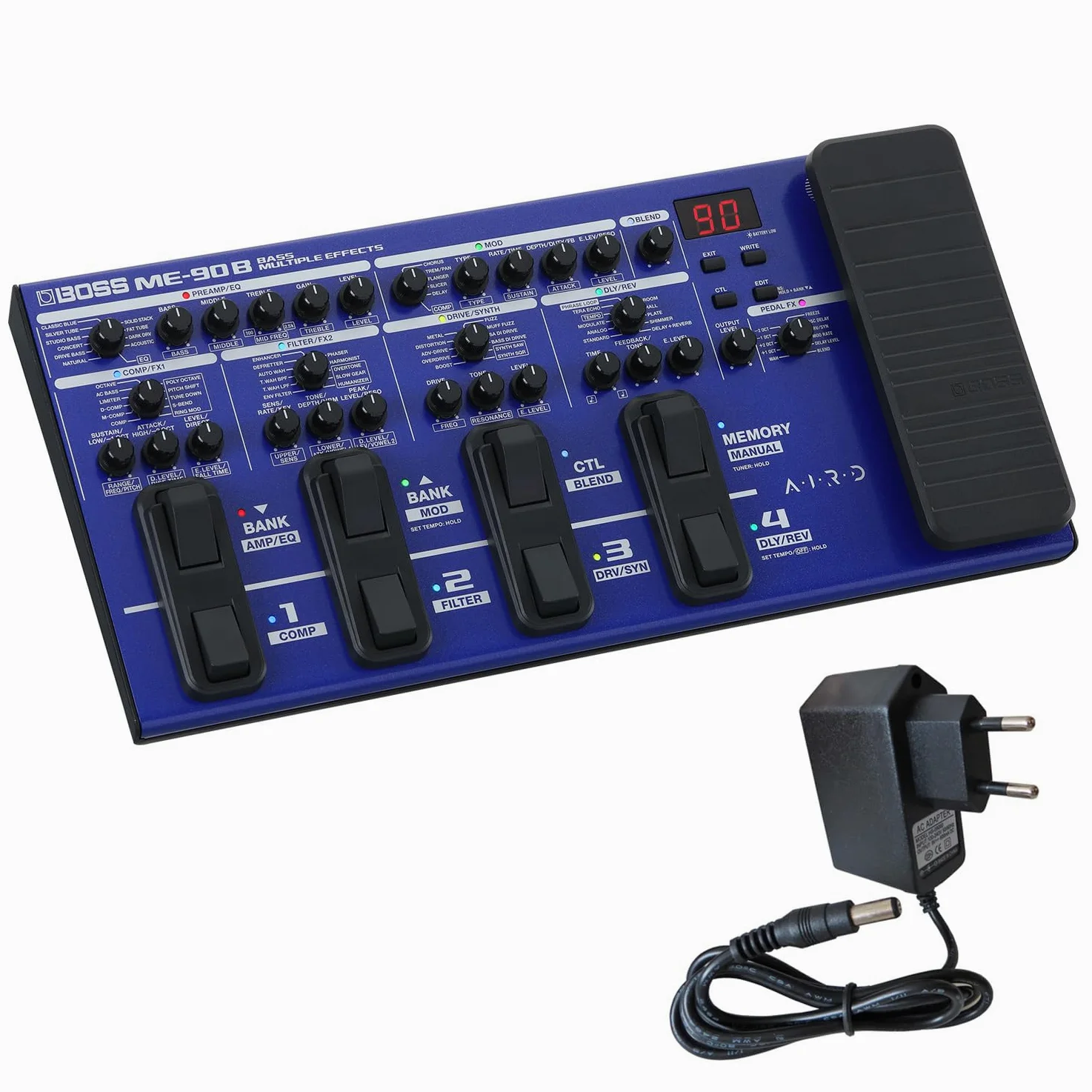 Boss ME-90B urządzenie wielofunkcyjne do basów + keepdrum zasilacz