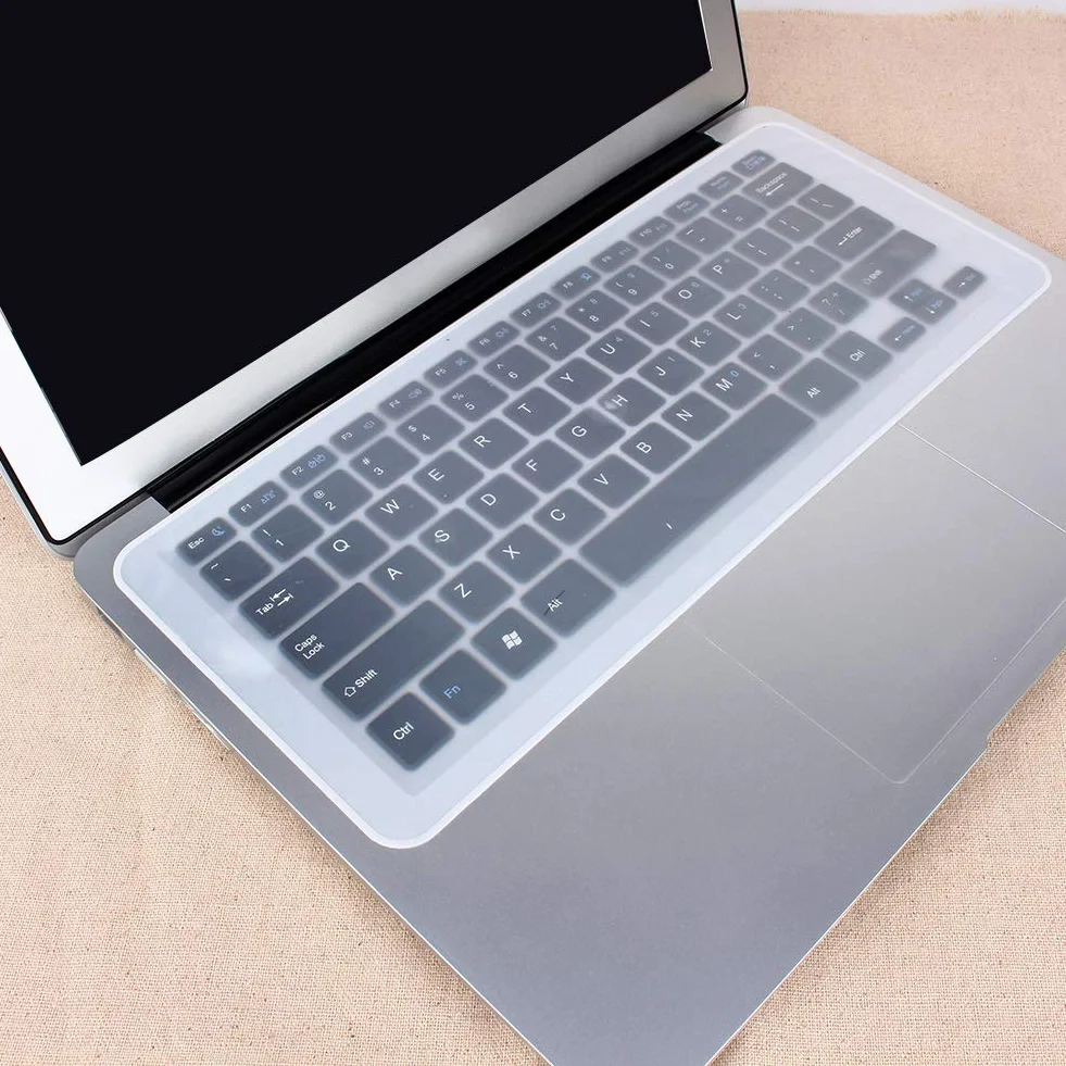 Uniwersalna Silikonowa Osłona Klawiatury na Laptopa 15-17 Cali, Ultra Cienka Przezroczysta Silikonowa Osłona Klawiatury Osłona Skóry, Wodoodporna, Pyłoszczelna, Nadająca się do