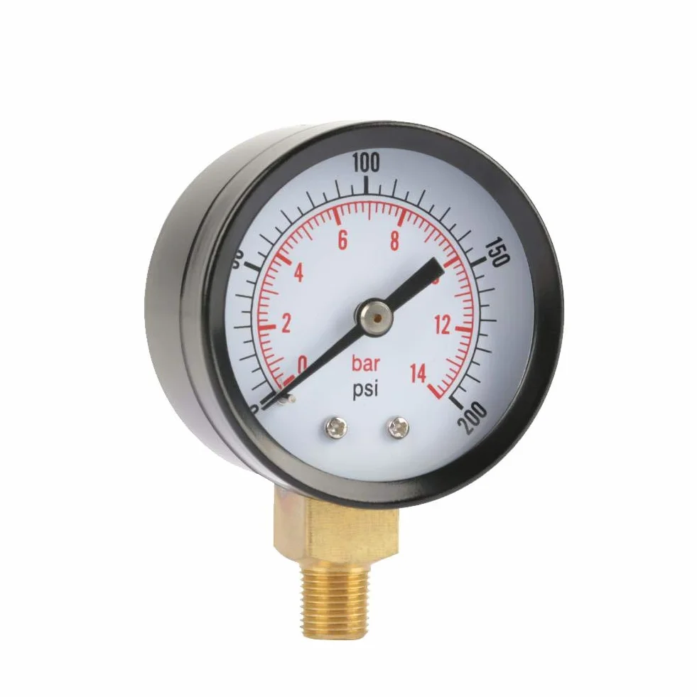 【𝐖𝐢𝐨𝐬𝐞𝐧𝐧𝐚 𝐖𝒚𝐩𝐫𝒛𝐞𝐝𝐚𝒛 𝐏𝐫𝐞𝒛𝐞𝐧𝐭 】Manometr, 0-200psi 0-14bar manometr do wody powietrza olej tarcza instrument podstawa wpis NPT 1/8"
