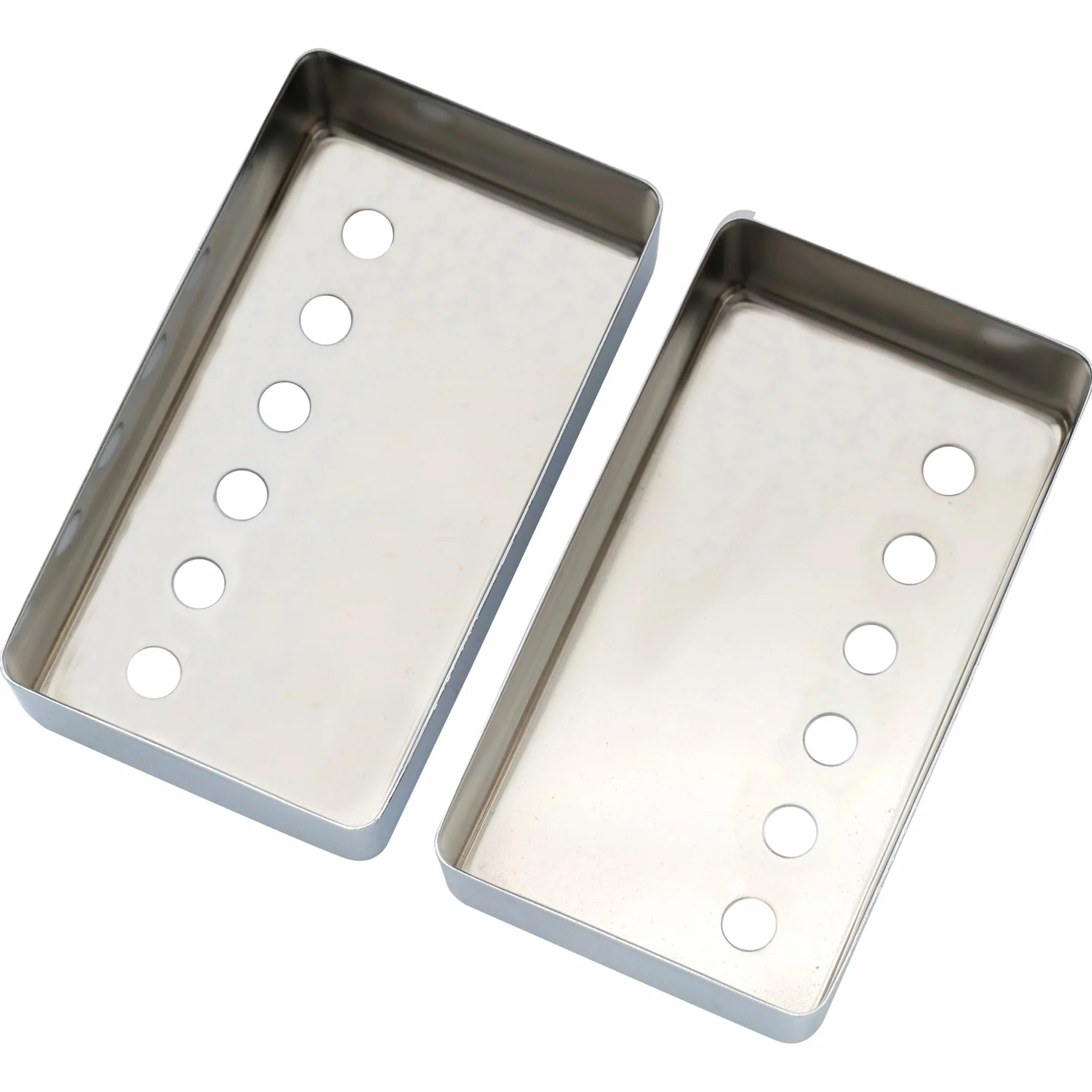 Musiclily 52 mm metalowe osłony na przetworniki Humbucker Bridge Pickup do gitary elektrycznej, chromowane (2 sztuki)