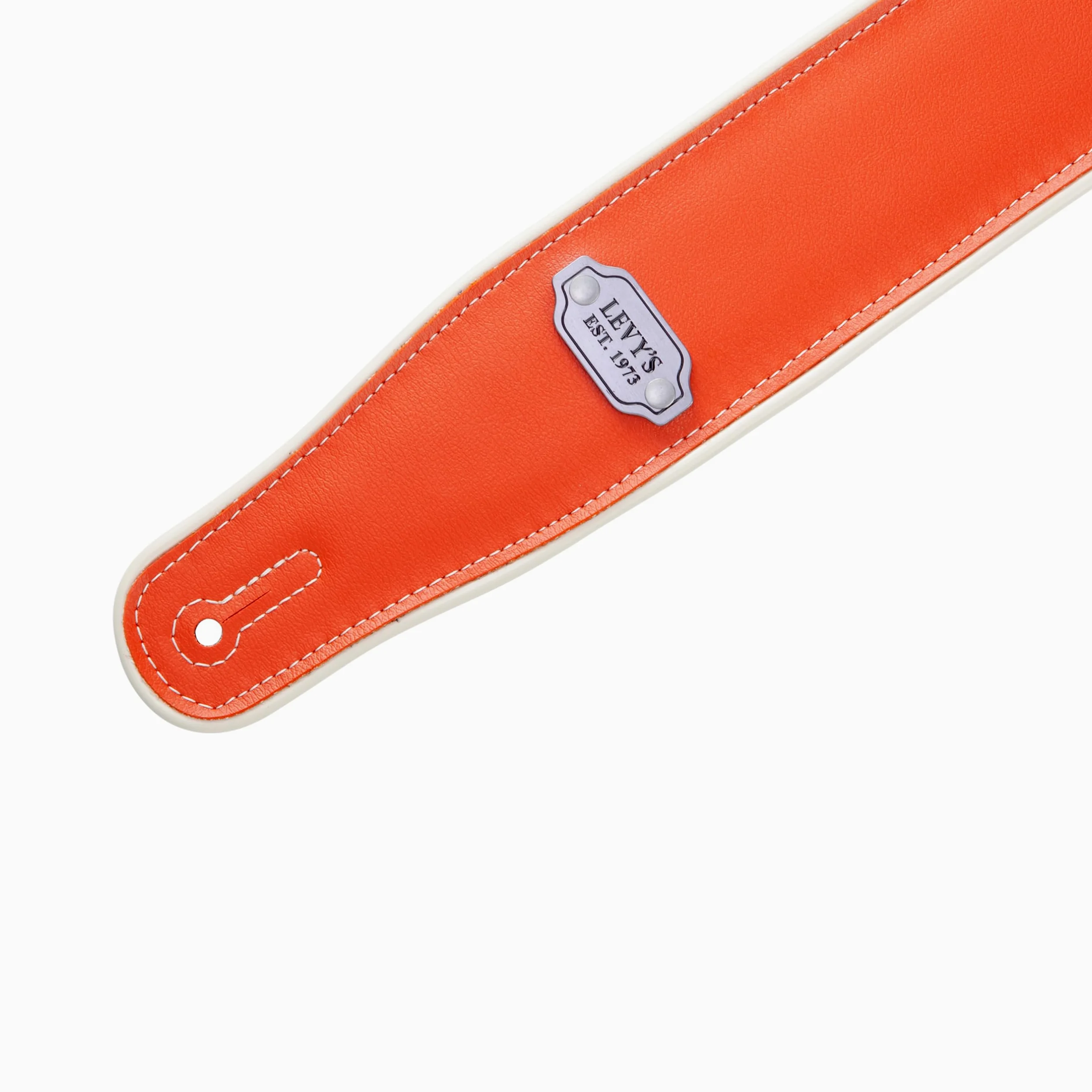 Levy's Leathers 6,8 cm pasek do gitary dwustronny winylowy wzór pomarańczowy, turkusowy i kremowy (M26VCP-ORG_TEL