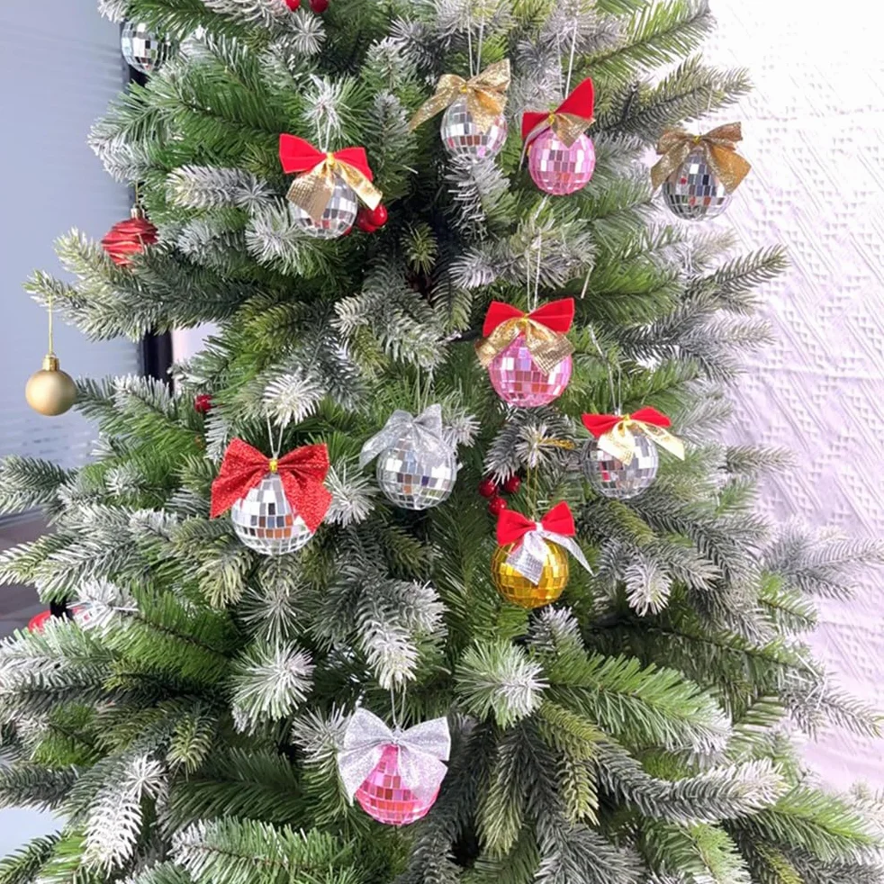 Opakowanie 12 lustrzanych kul dyskotekowych, 2 cm lustrzane kule, srebrne małe kule dyskotekowe, efekty świetlne, dekoracje imprezowe, imprezy tematyczne (2 cm (12 sztuk))