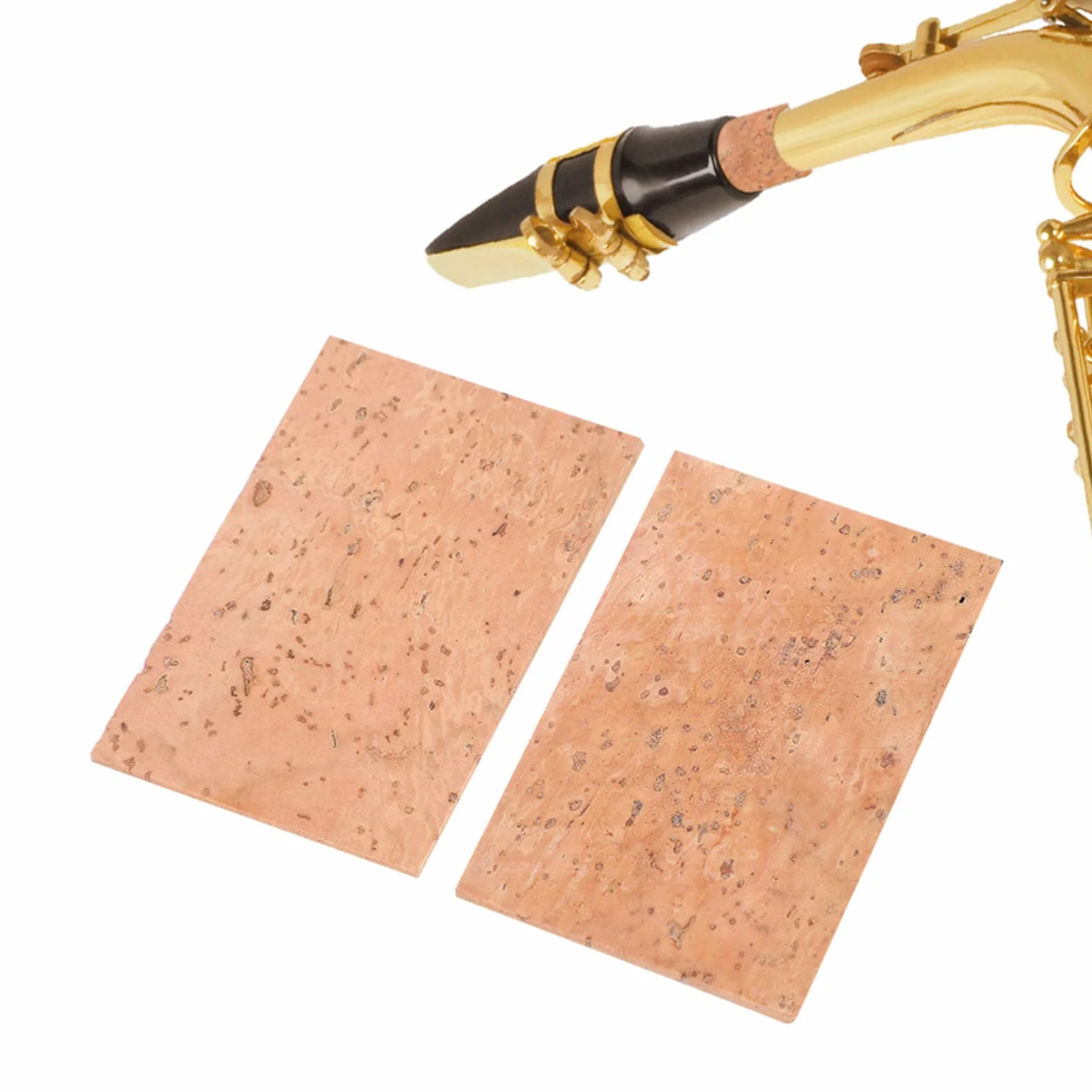 Sax Saksphone Cork Zestaw Wymiany Korek, 2PCS Universal Saksal Cork Strips Paski Muzyczne Instrument do Saksofonu Tenorowego Alto Sopranu