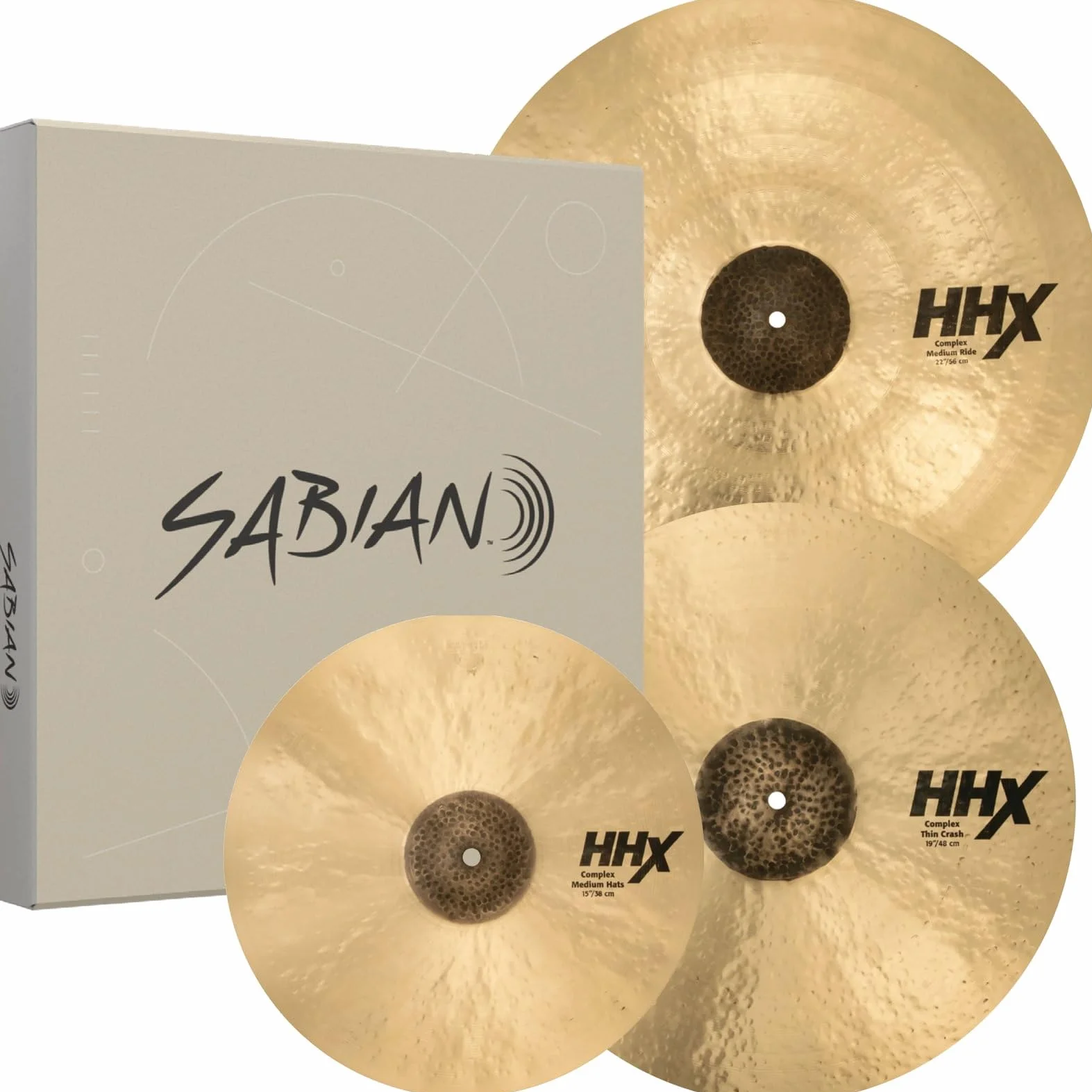 Sabian HHX kompleksowy zestaw Performance 40 cm Hi-Hats 48 cm Thin Crash 56 cm średnia jazda (15005XCN)