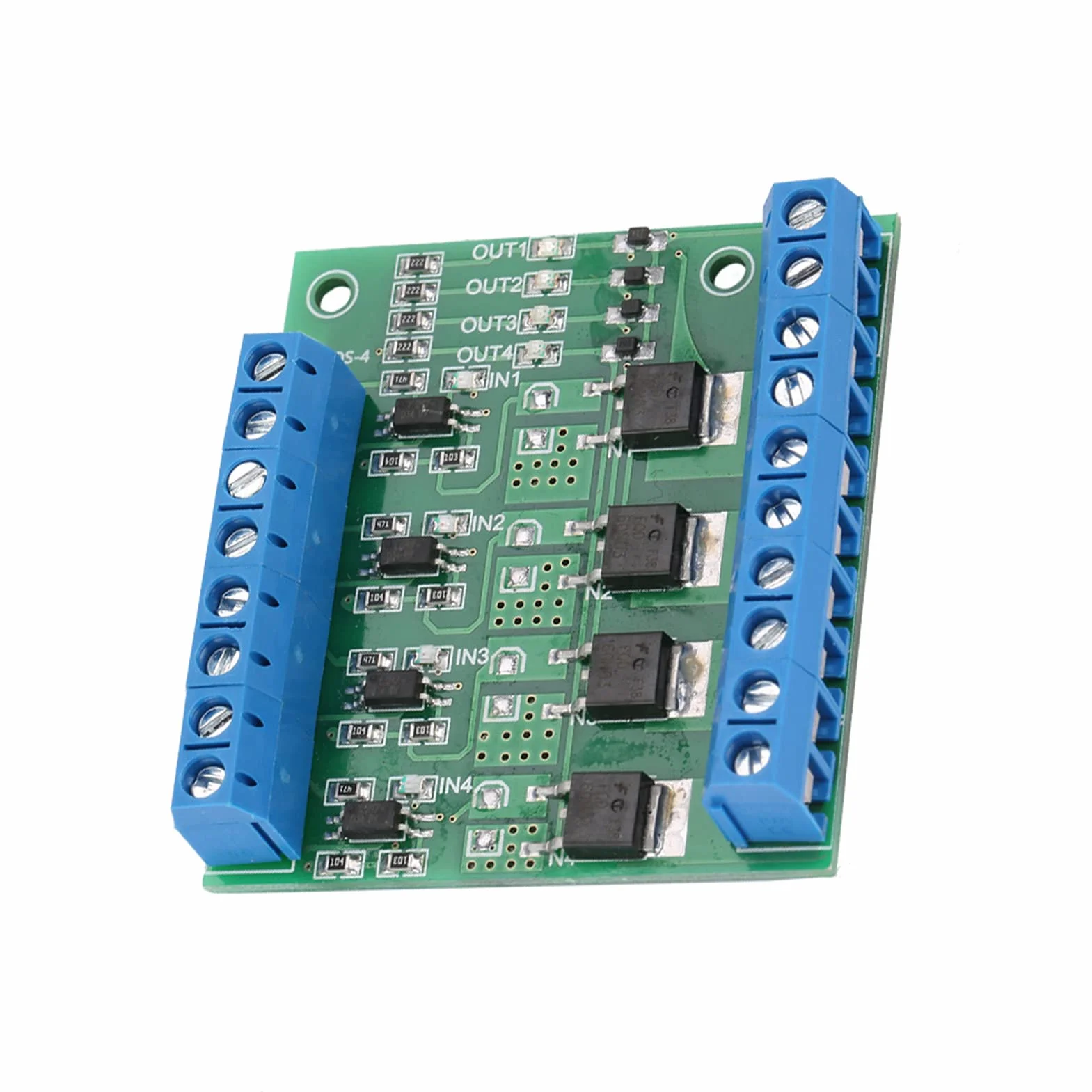 Płyta Mosfet, 8 Kanałów, Płyta Mosfet Yctze, 8 Kanałów PWM 4-kanałowy moduł MOS FET Wzmacniacz PLC Płytka Drukowana moduł Sterownika 3-20 V do 3.7-27VDC 10A