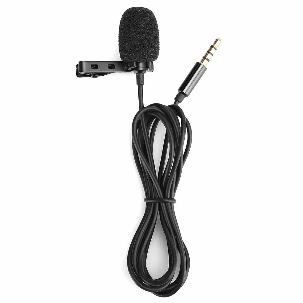 Mikrofon do klapy, Kondensator dookólny 1,5 m mikrofon klapy ze złączem 3,5 mm średnicy, mini mikrofon nagrywania konferencji, podcast, nagrywanie entrevi