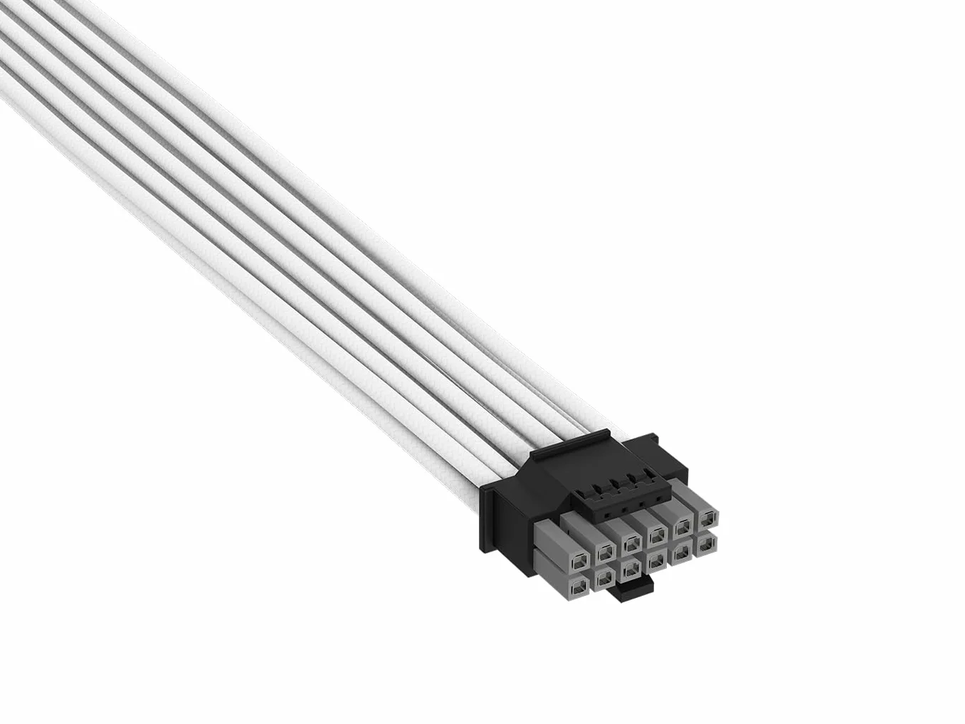 CORSAIR Elite Premium typ 4 kabel PSU 2 x 8-pinowy do PCIe 12 V-2 x 6 600 W, trójwarstwowy wzór Paracord, płaskie grzebienie do kabli, kompatybilny z zasilaczami Corsair typu 4, biały