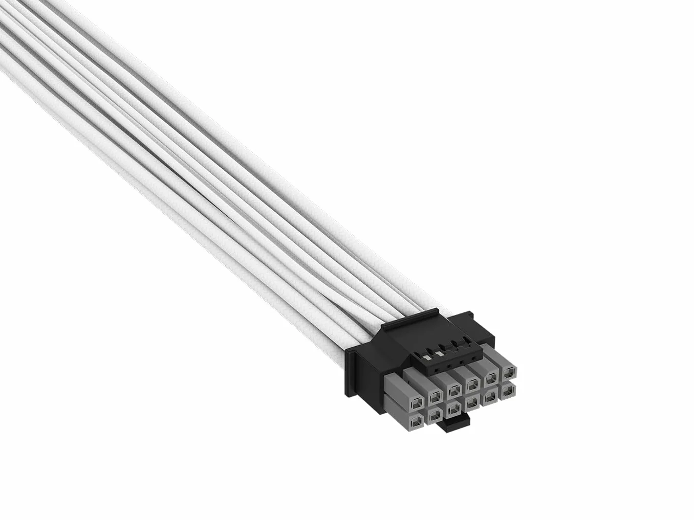 CORSAIR Elite Premium typ 4 kabel PSU 2 x 8-pinowy do PCIe 12 V-2 x 6 600 W, trójwarstwowy wzór Paracord, płaskie grzebienie do kabli, kompatybilny z zasilaczami Corsair typu 4, biały