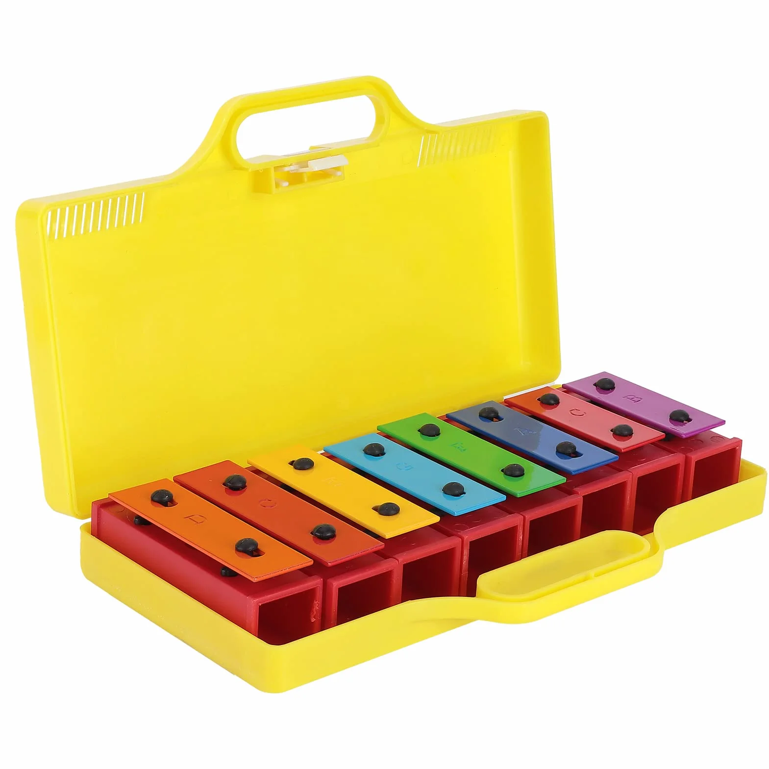 Eujgoov Professional Glockenspiel 8 Note Ksylofonowe Instrumenty Perkusyjne do Gier Rodzinnych lub Muzyczny z 2 Pałeczkami 1 żółte Pudełko