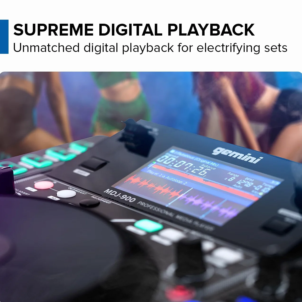 Gemini Sound MDJ-900 Profesjonalny odtwarzacz multimedialny USB z ekranem dotykowym 8 sztuk
