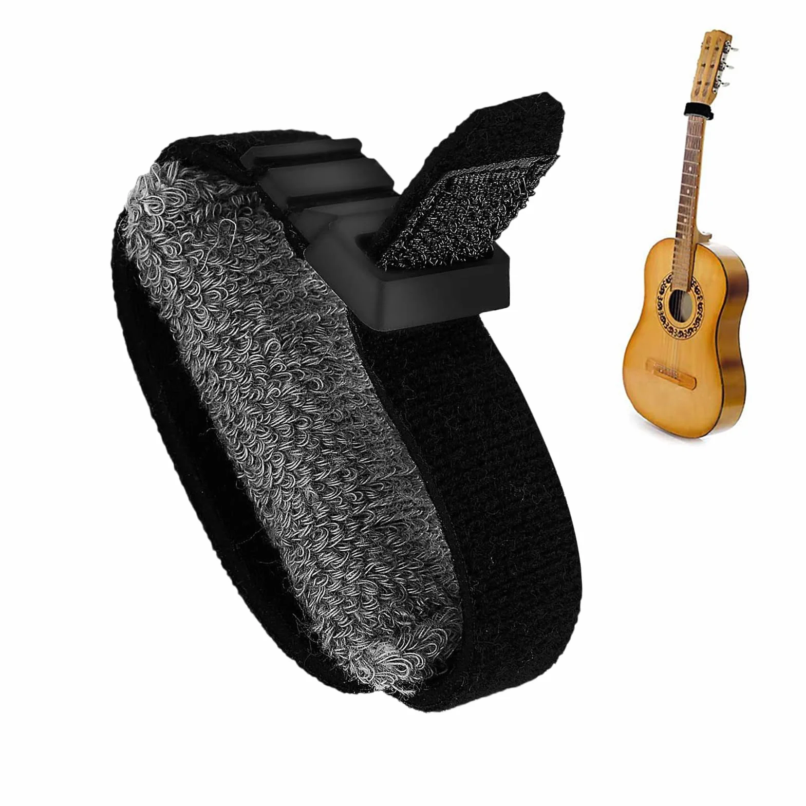 Fret Wrap – regulowany sznur strunowy, parownik do deski na palec, narzędzie do wyciszania, szybkie , akcesoria do instrumentów muzycznych, mały rozmiar, czarny do gitary basowej