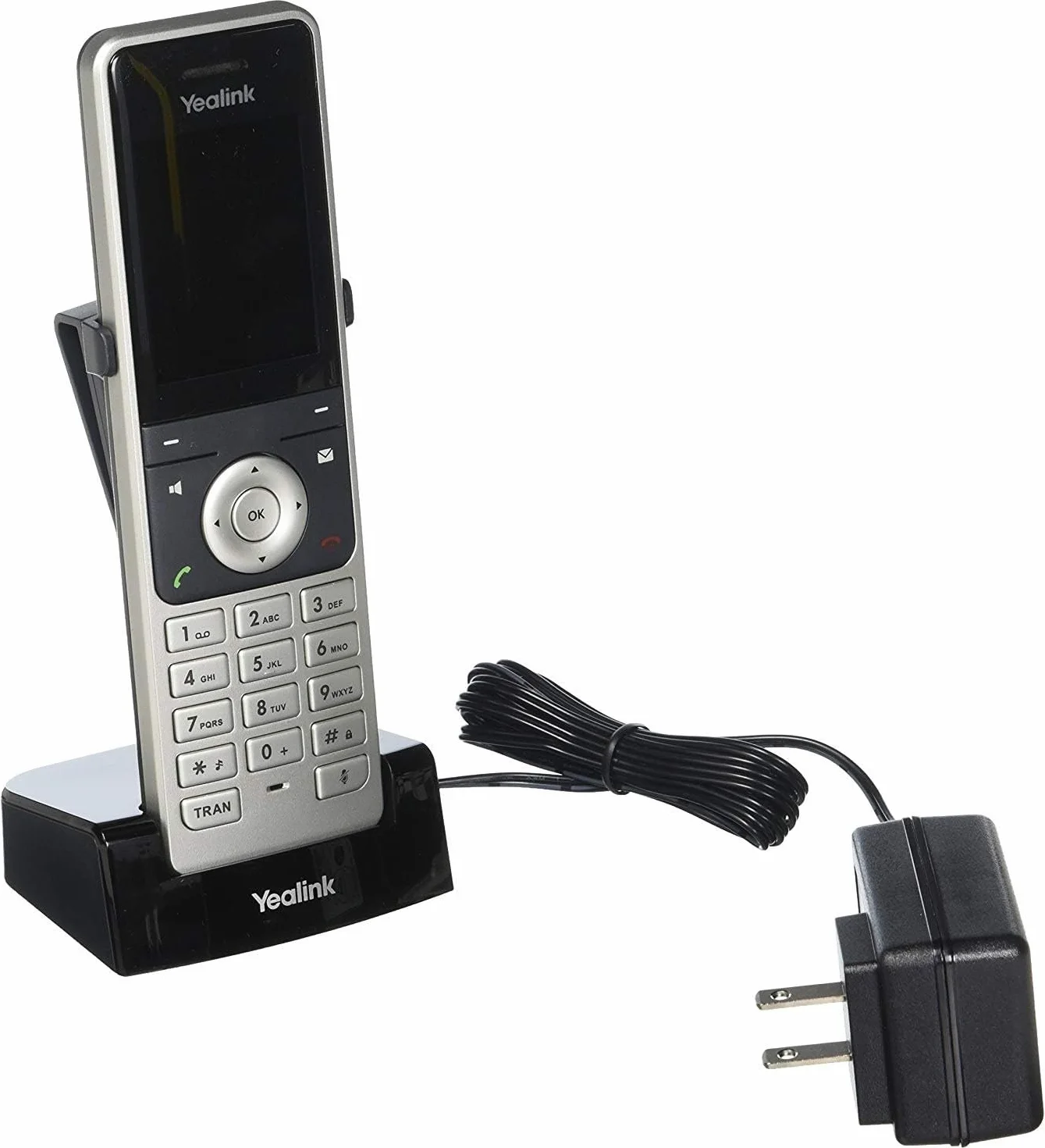 Yealink W56H Bezprzewodowa słuchawka rozszerzająca HD DECT do bezprzewodowego telefonu VoIP i urządzenia, czarny/szary