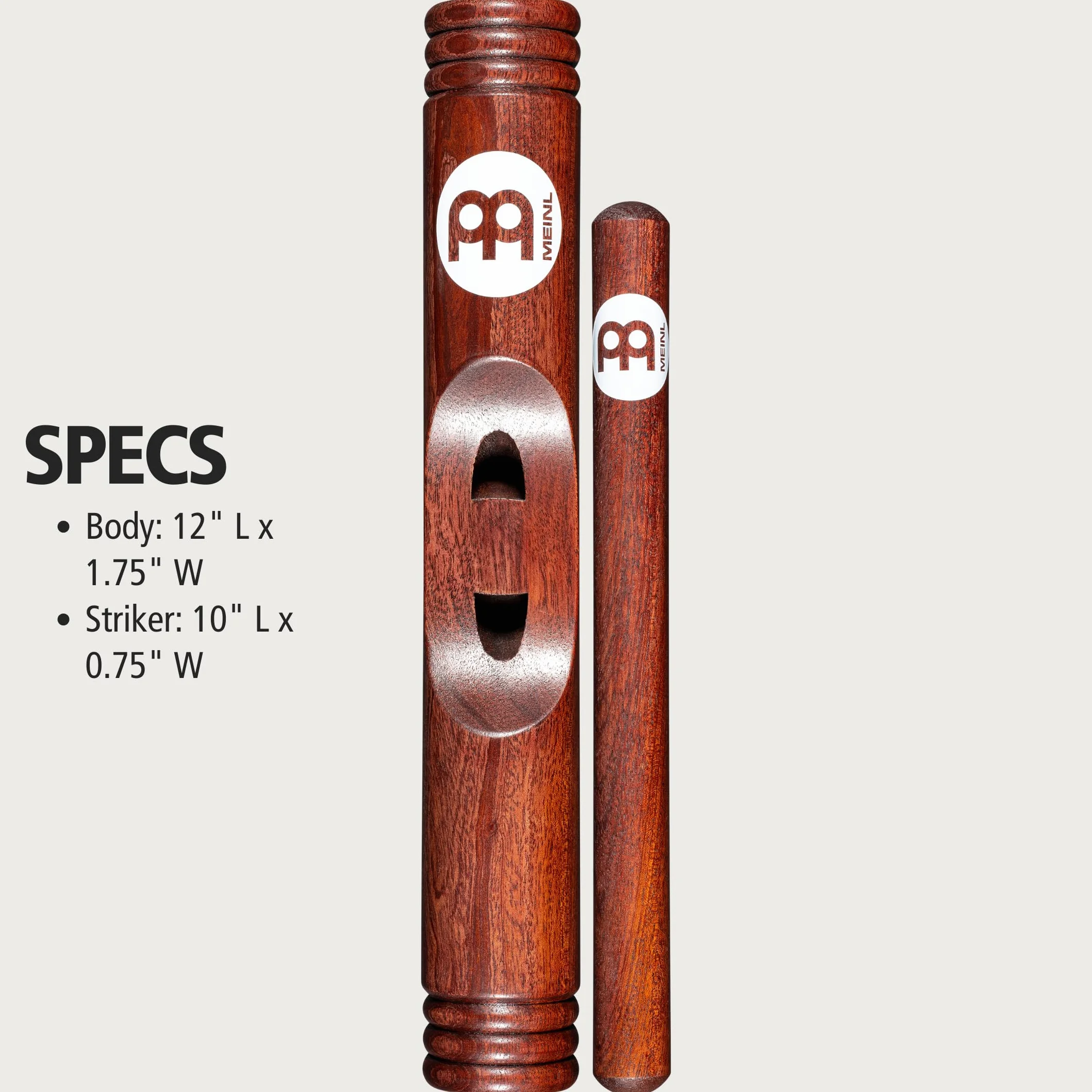 Meinl CL3RW African Wood Claves, Redwood - Klawes