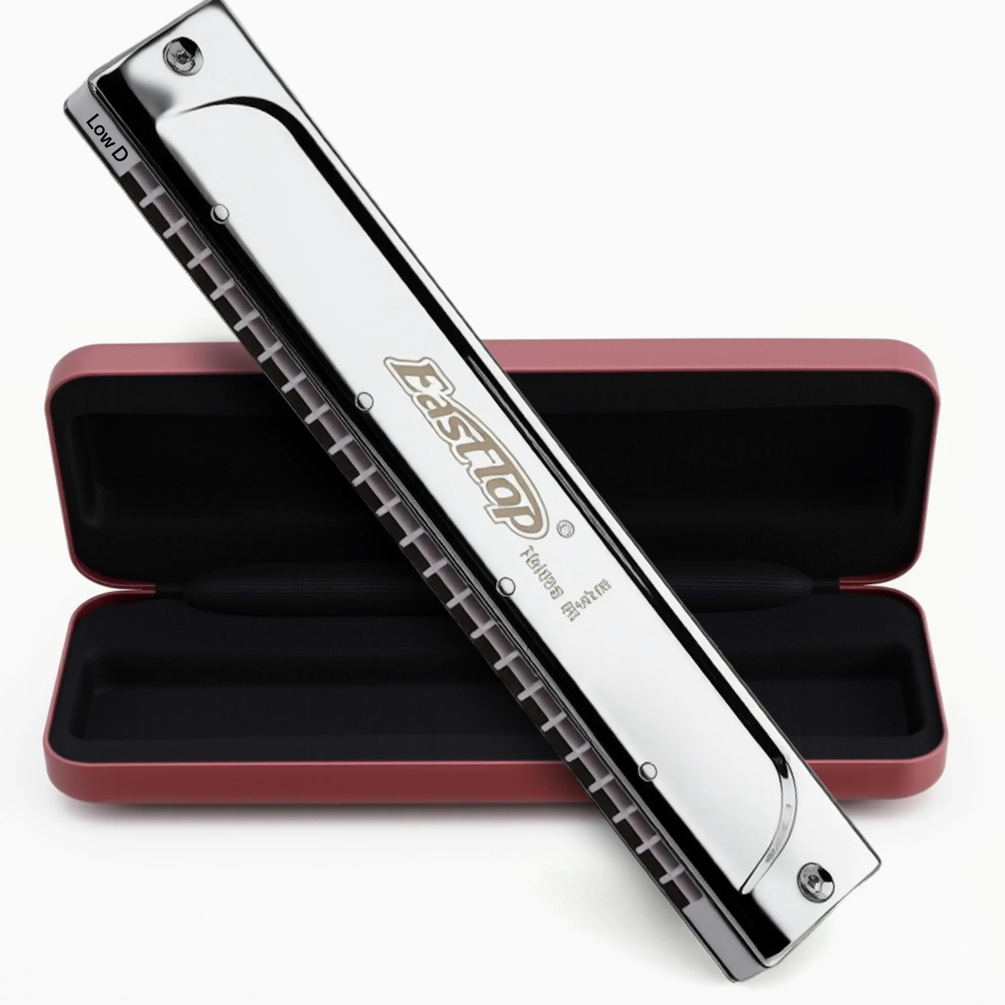East top Tremolo Harmonijka Key of Low D, 24-otworowa profesjonalna harmonijka ustna Tremolo T2406S dla dorosłych, profesjonalistów i studentów