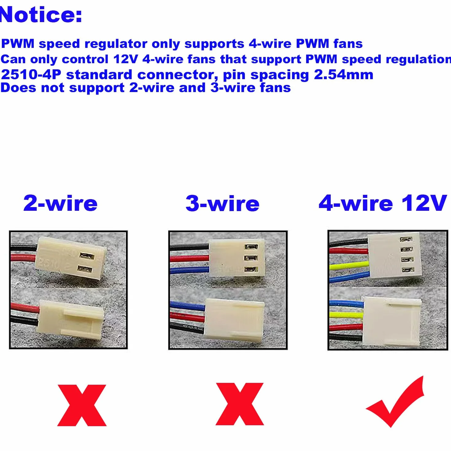 RUNCCI-YUN DC 0-12 V PWM Regulator prędkości wentylatora, 4Pins 1 kanał PC CPU Pokrętło sterowania prędkością do obudowy komputera (z wstępnie okablowanymi zaciskami)