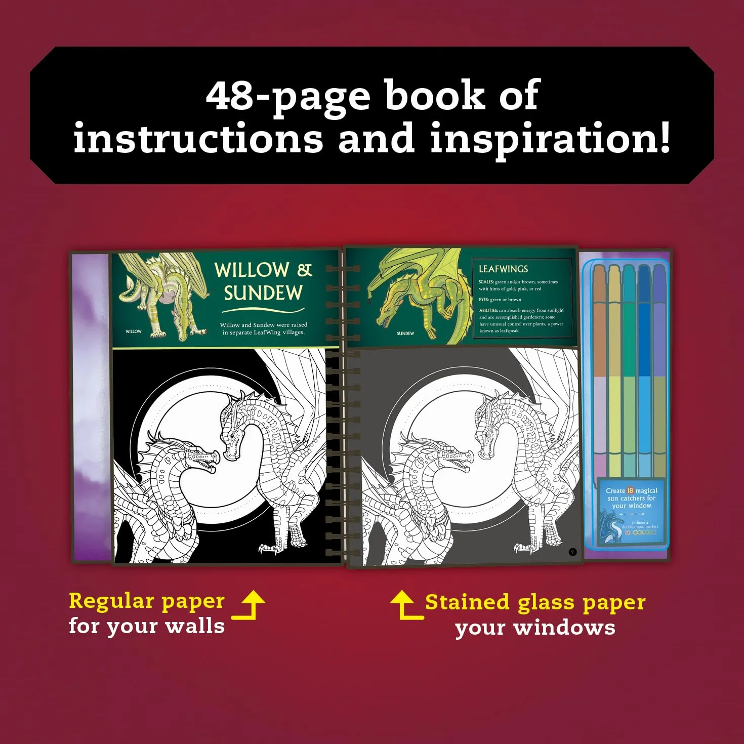 Wings of Fire Stained Glass Art Book