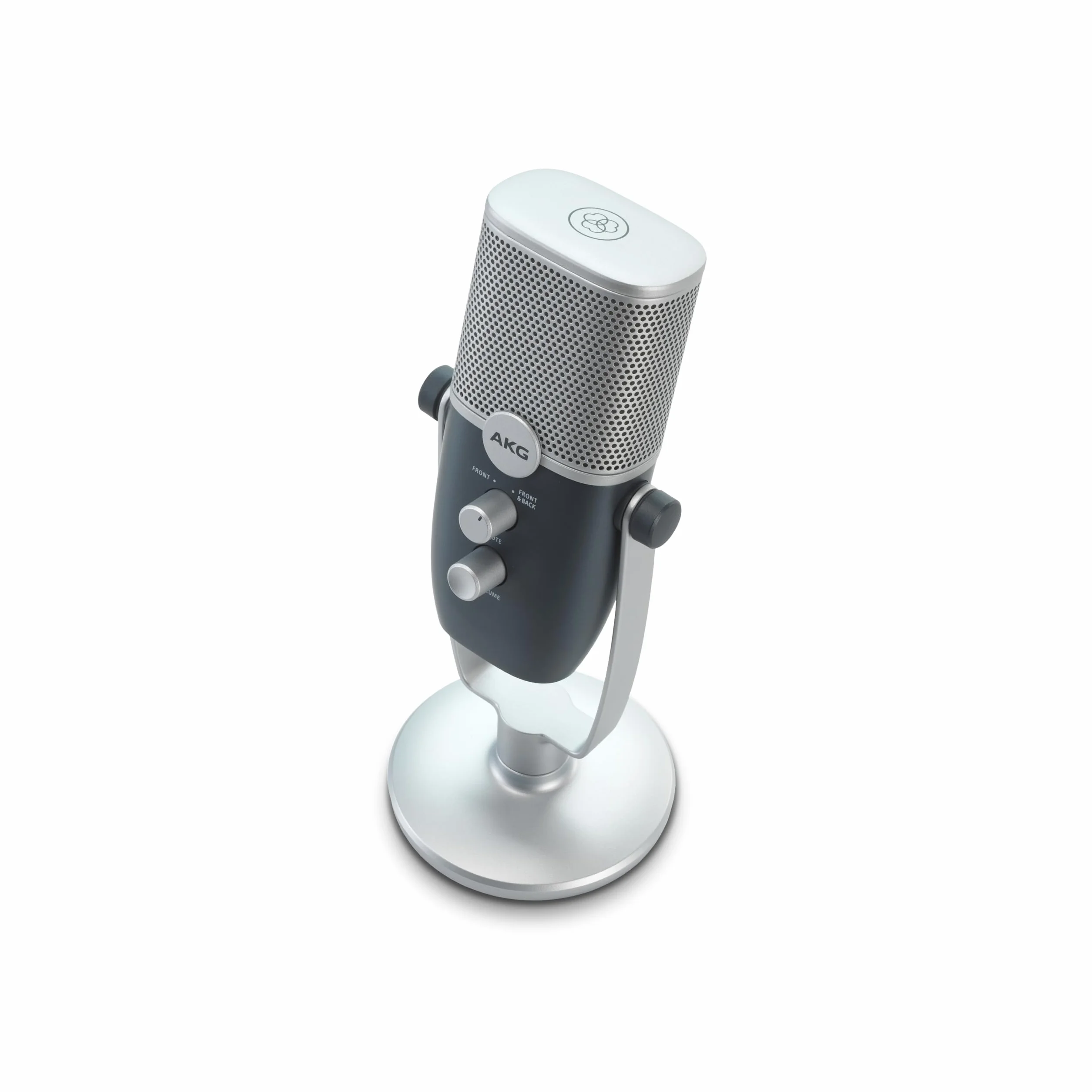 AKG Pro Audio Ara profesjonalny mikrofon pojemnościowy USB-C, podwójny wzór, niebieski i srebrny