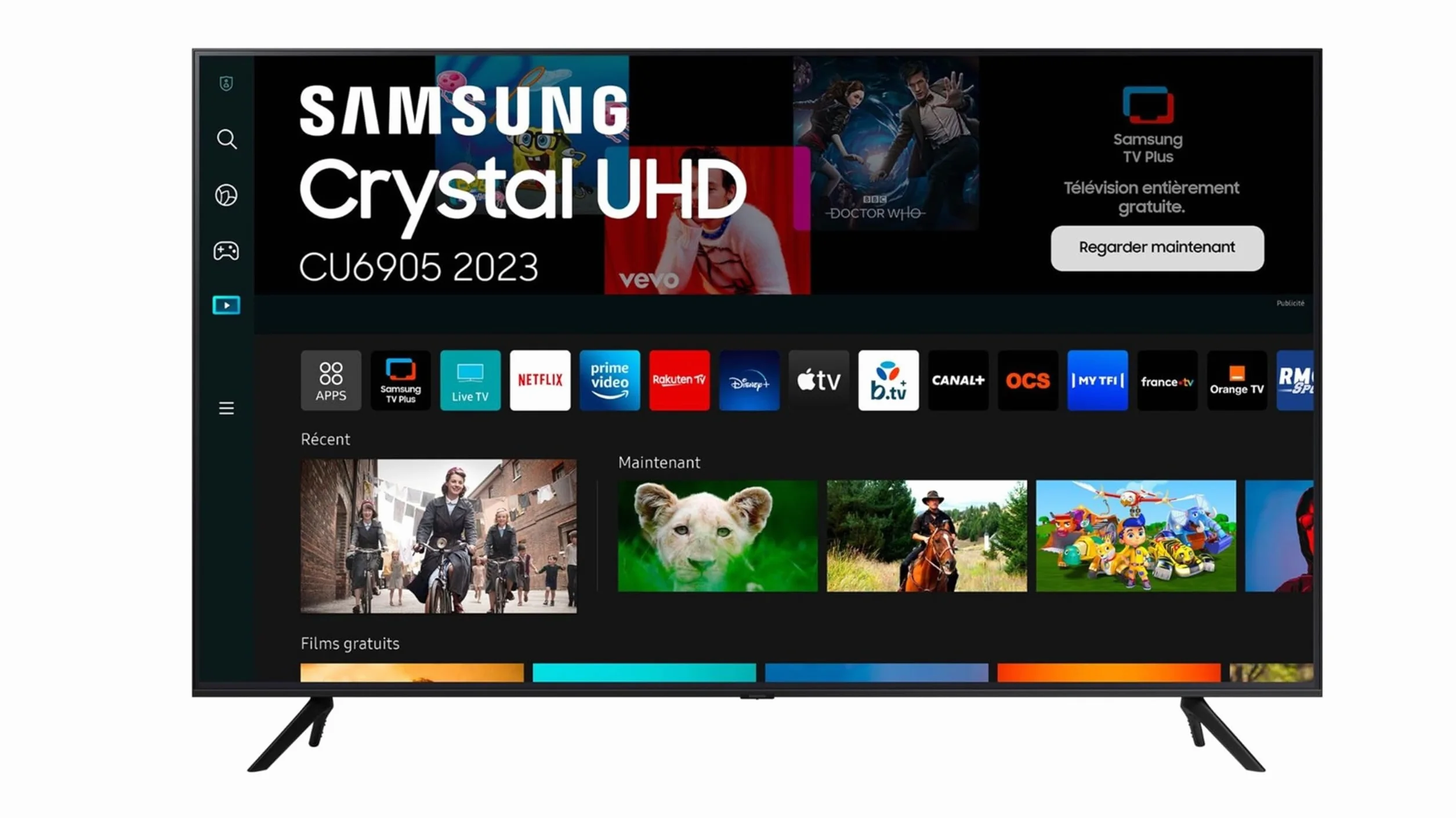 SAMSUNG TU43CU6905 43" telewizor LED (43 cale, 109 cm) Crystal UHD 4K, Smart TV, HDR10+, smukły design, Q Symphony