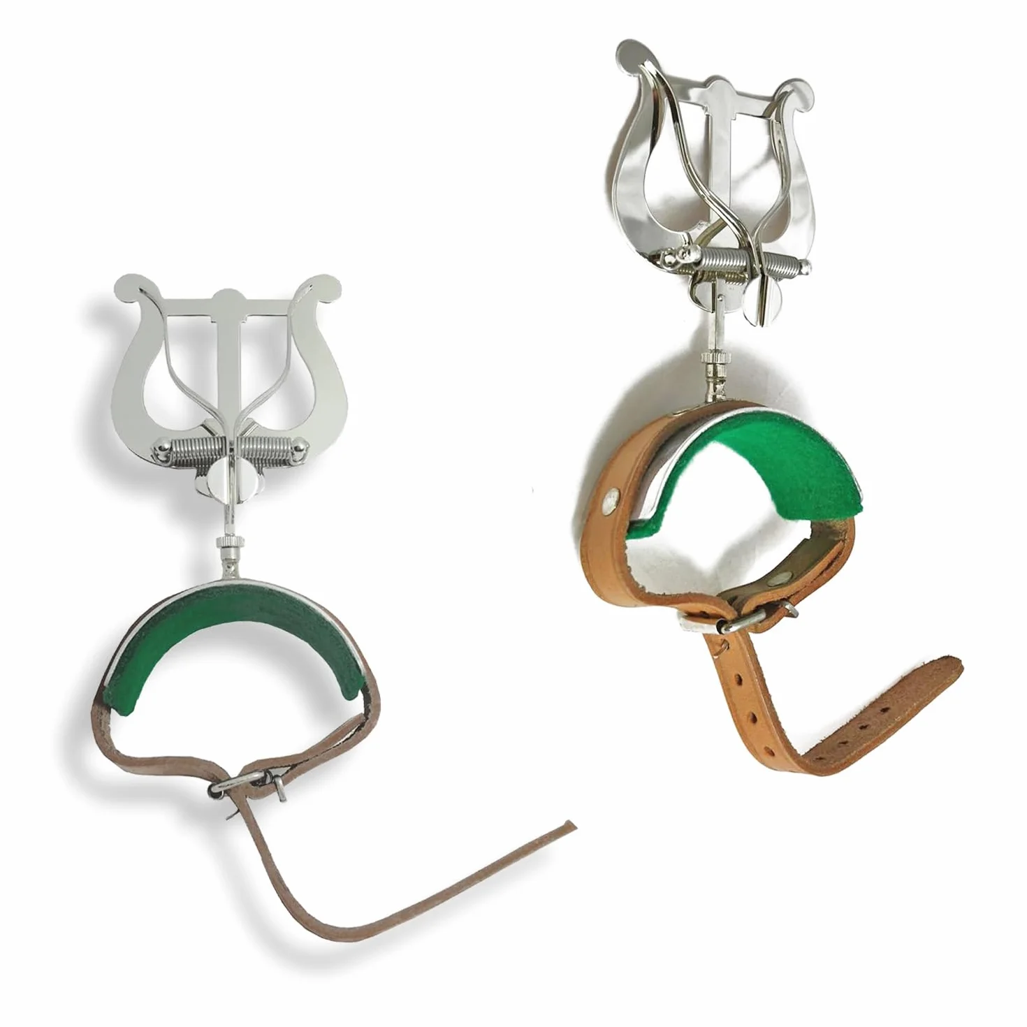 Widelec marszowy do fletu poprzecznego ze skórzaną bransoletką, widelec marszowy z fletem poprzecznym widelec marszowy flet uchwyt na nuty Lyre Lyra Flute