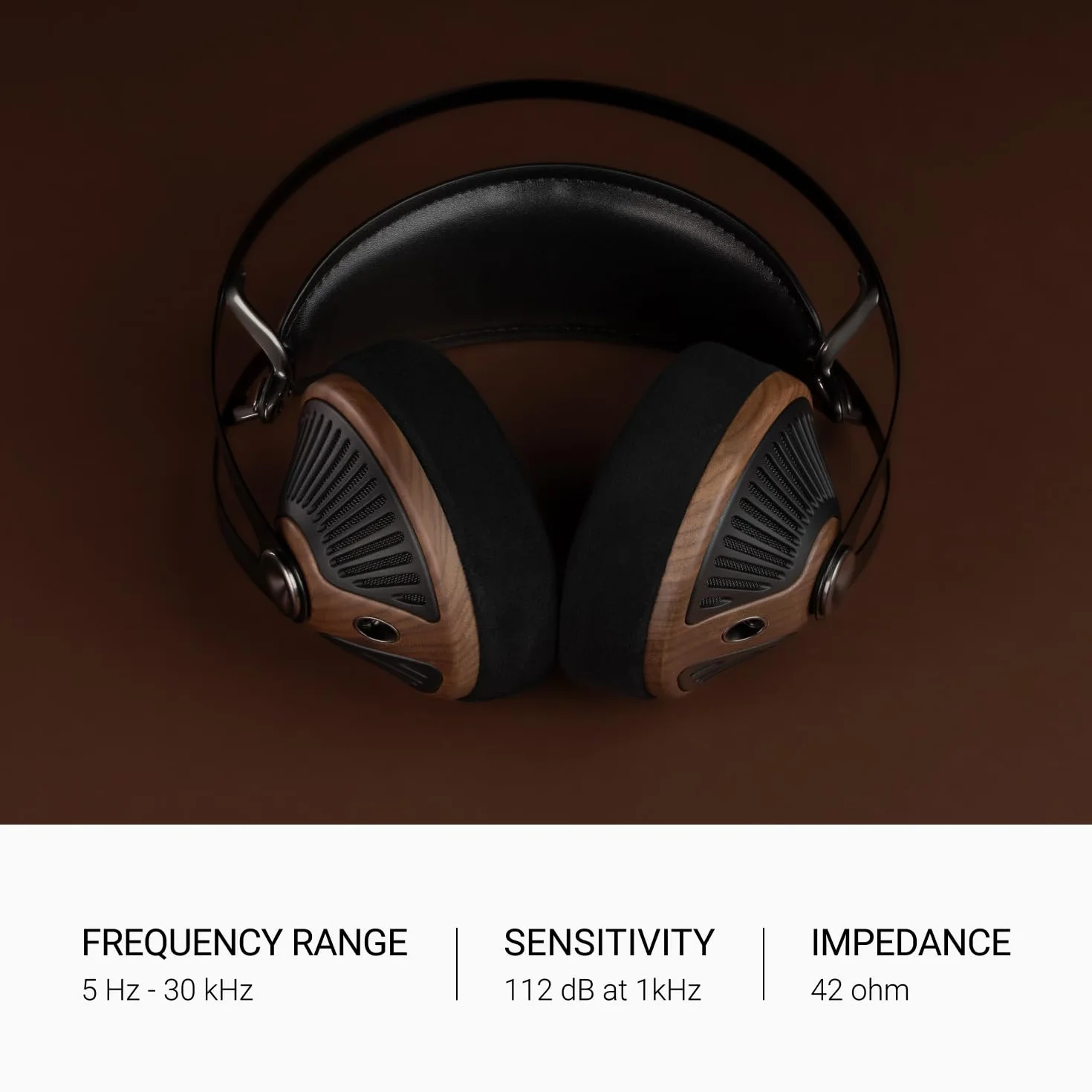 MEZE AUDIO 105 Silva | przewodowe lekkie audiofilskie słuchawki z otwartym tyłem | dynamiczne przetworniki 50 mm | niska impedancja 42 omy | kable i torba do przenoszenia w zestawie
