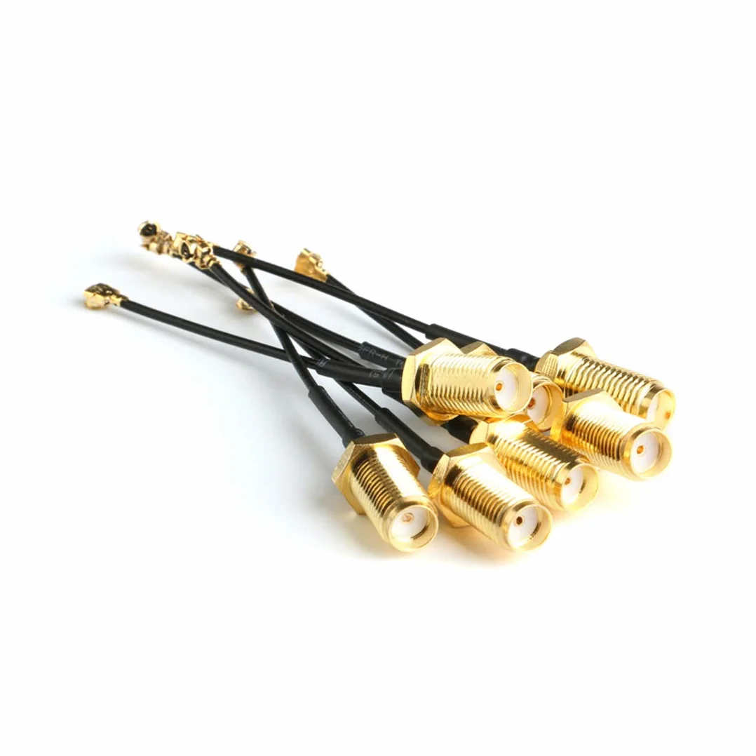 Hailege 5 szt. IPX-4 UFL do SMA żeńska antena pigtail kabel koncentryczny WiFi, IPX-4/UFL do SMA przedłużacz IPX RF Pigtail adapter długość 6 cali (15 cm)
