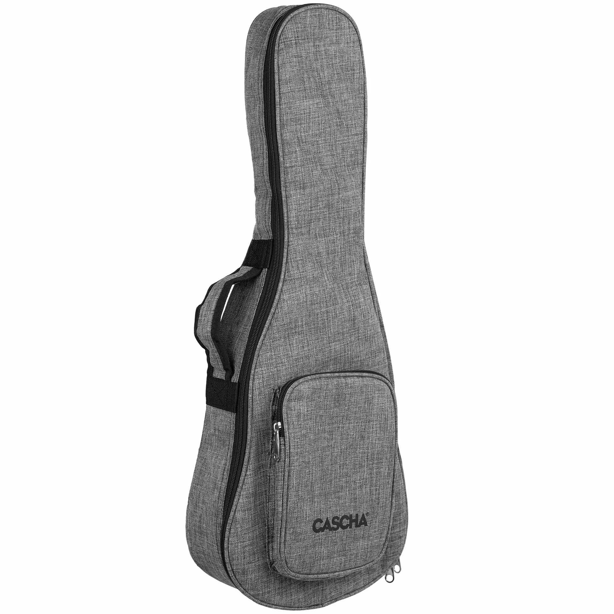 CASCHA HH 2036 DE Premium mahoniowe ukulele koncertowe zestaw ze strunami AQUILA, niemiecka metoda ukulele z DVD, wyściełana torba i 3 kostki