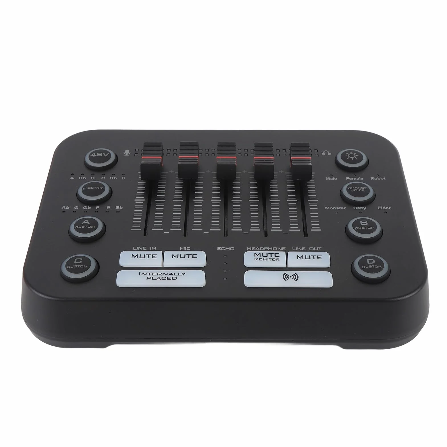 Topiky Pyle Professional Audio Mixer Dźwięk System Konsoli, Bluetooth DJ Mixer, Pakiet Miksera Audio, Mikser na żywo z Pro Przedwzmacniacz, Mikser Dźwiękowy RGB PC
